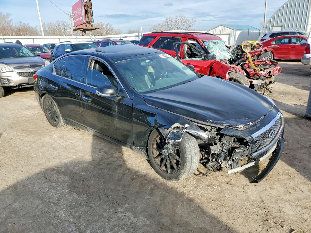 2014 Infiniti Q50 Premium Black vin: JN1BV7AR6EM692588
