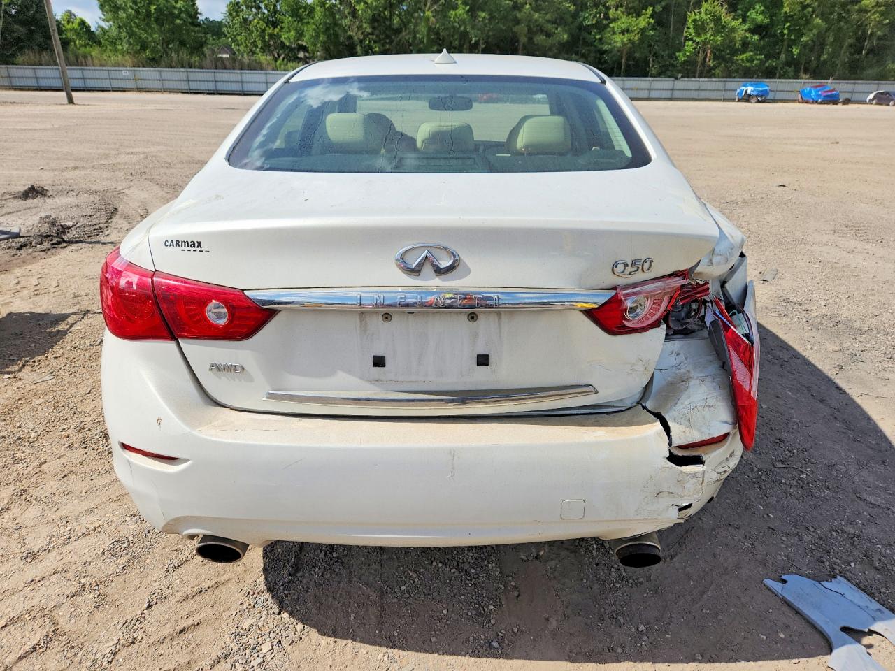 2014 Infiniti Q50 Premium White vin: JN1BV7AR6EM694003