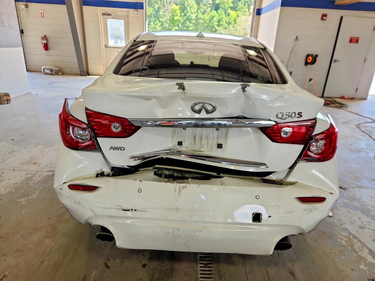 2014 Infiniti Q50 Sport White vin: JN1BV7AR6EM694275