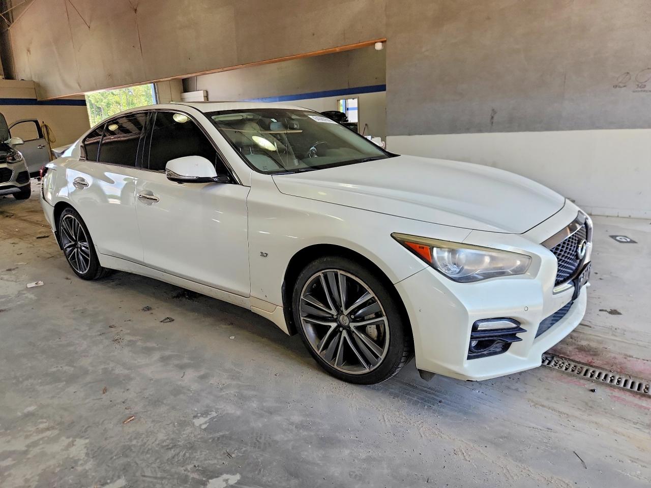 2014 Infiniti Q50 Sport White vin: JN1BV7AR6EM694275