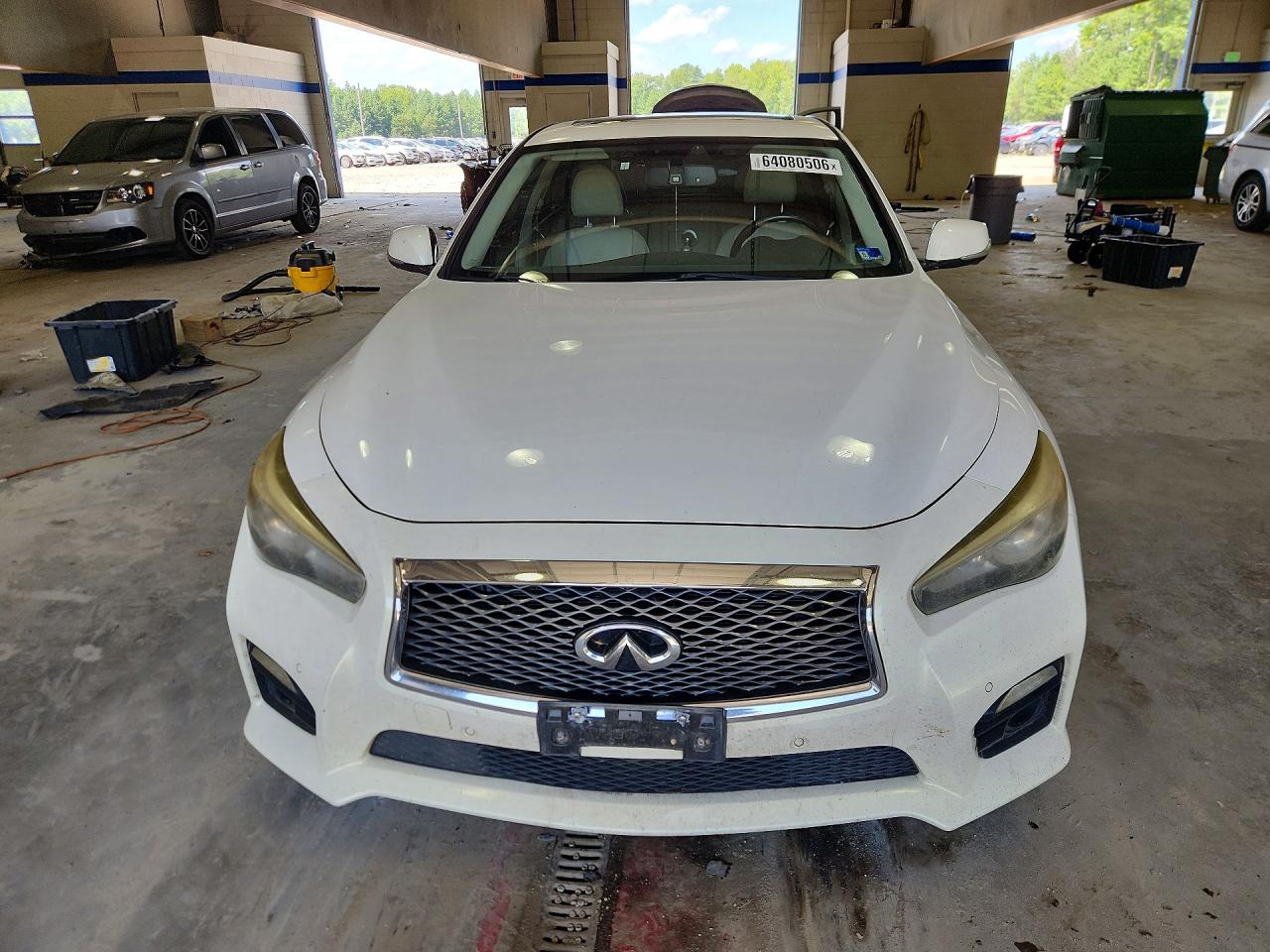 2014 Infiniti Q50 Sport White vin: JN1BV7AR6EM694275