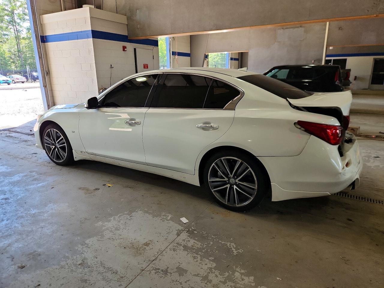 2014 Infiniti Q50 Sport White vin: JN1BV7AR6EM694275
