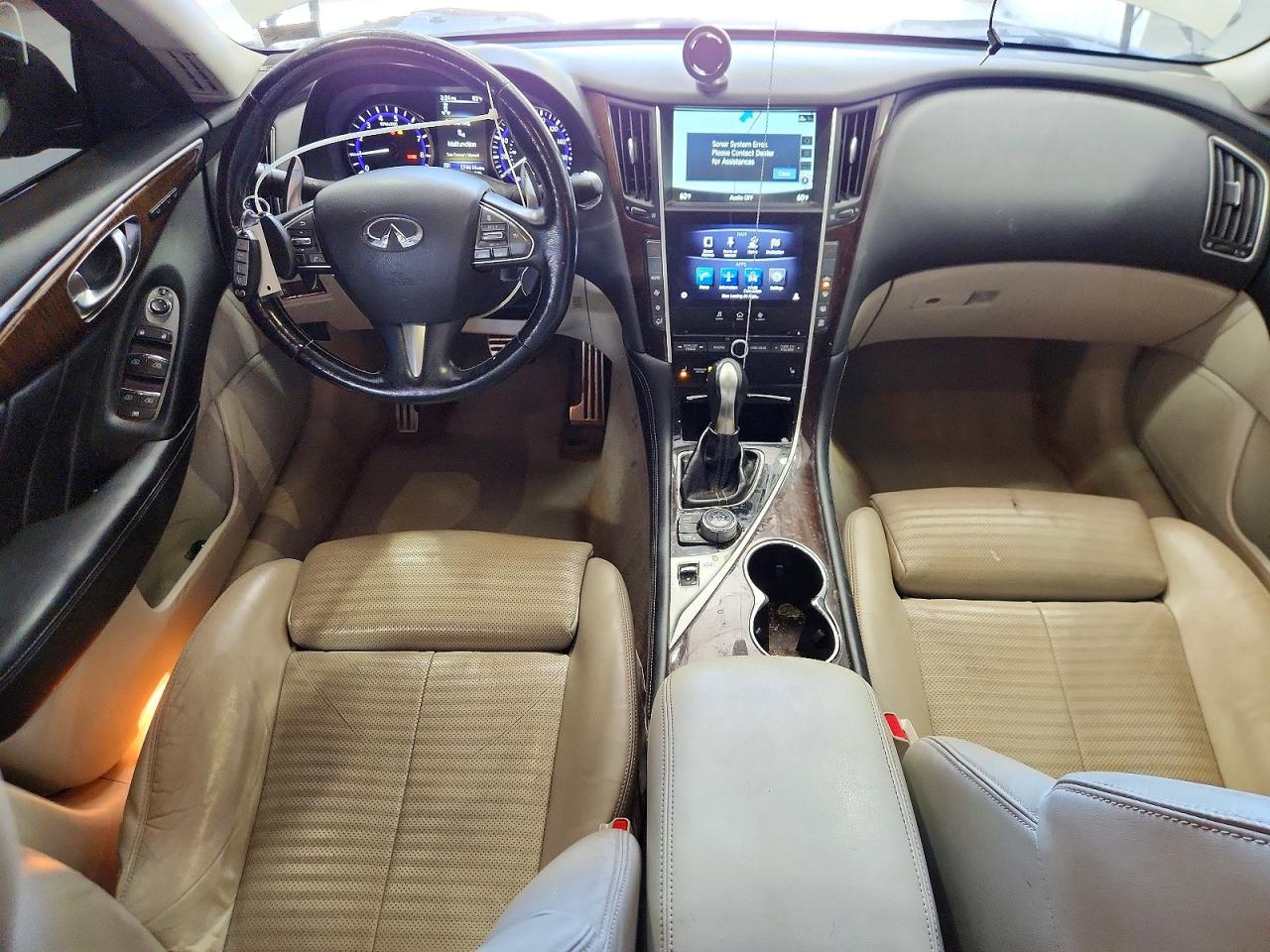 2014 Infiniti Q50 Sport White vin: JN1BV7AR6EM694275