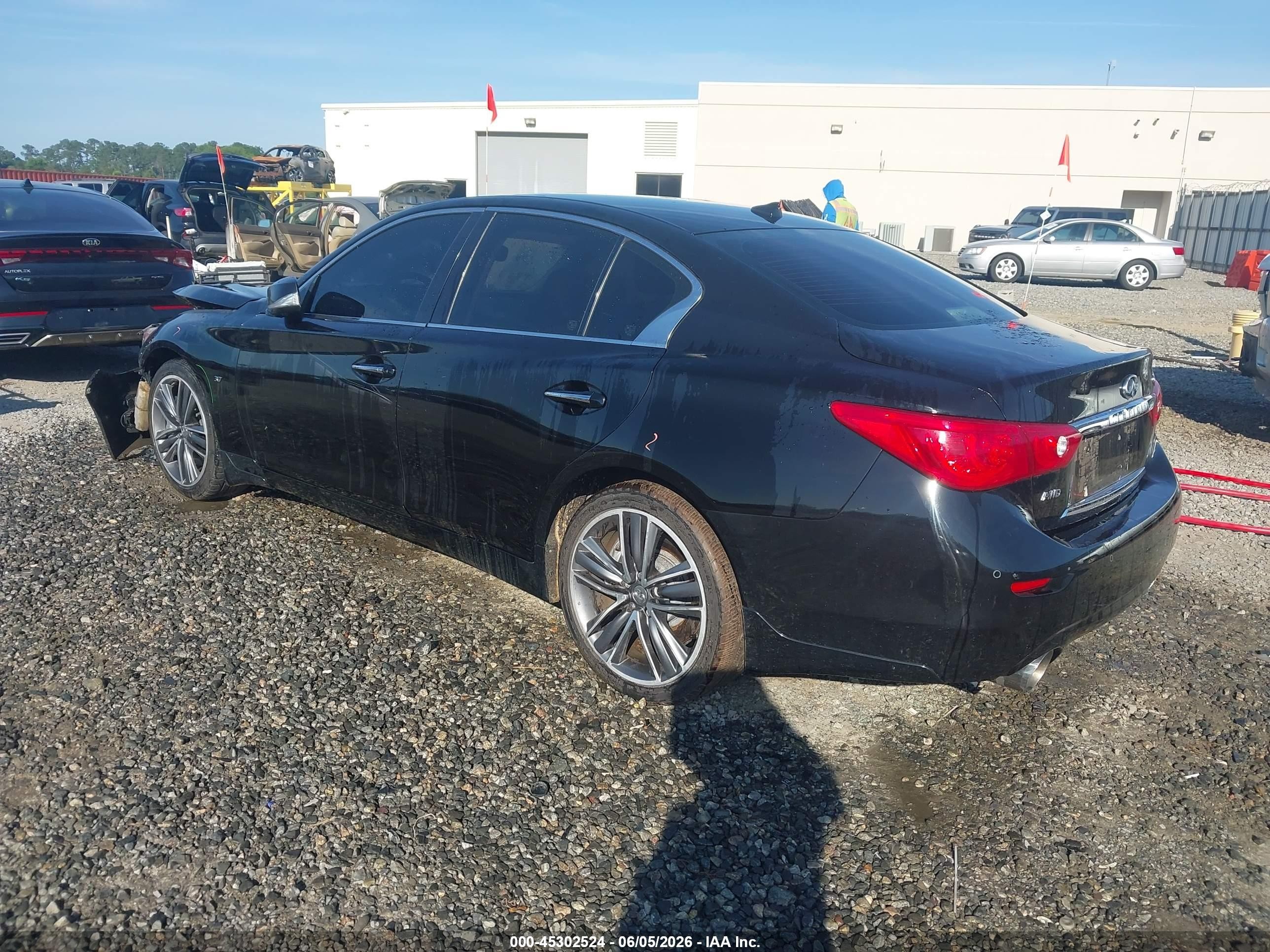 2014 Infiniti Q50 Sport Black vin: JN1BV7AR6EM696057