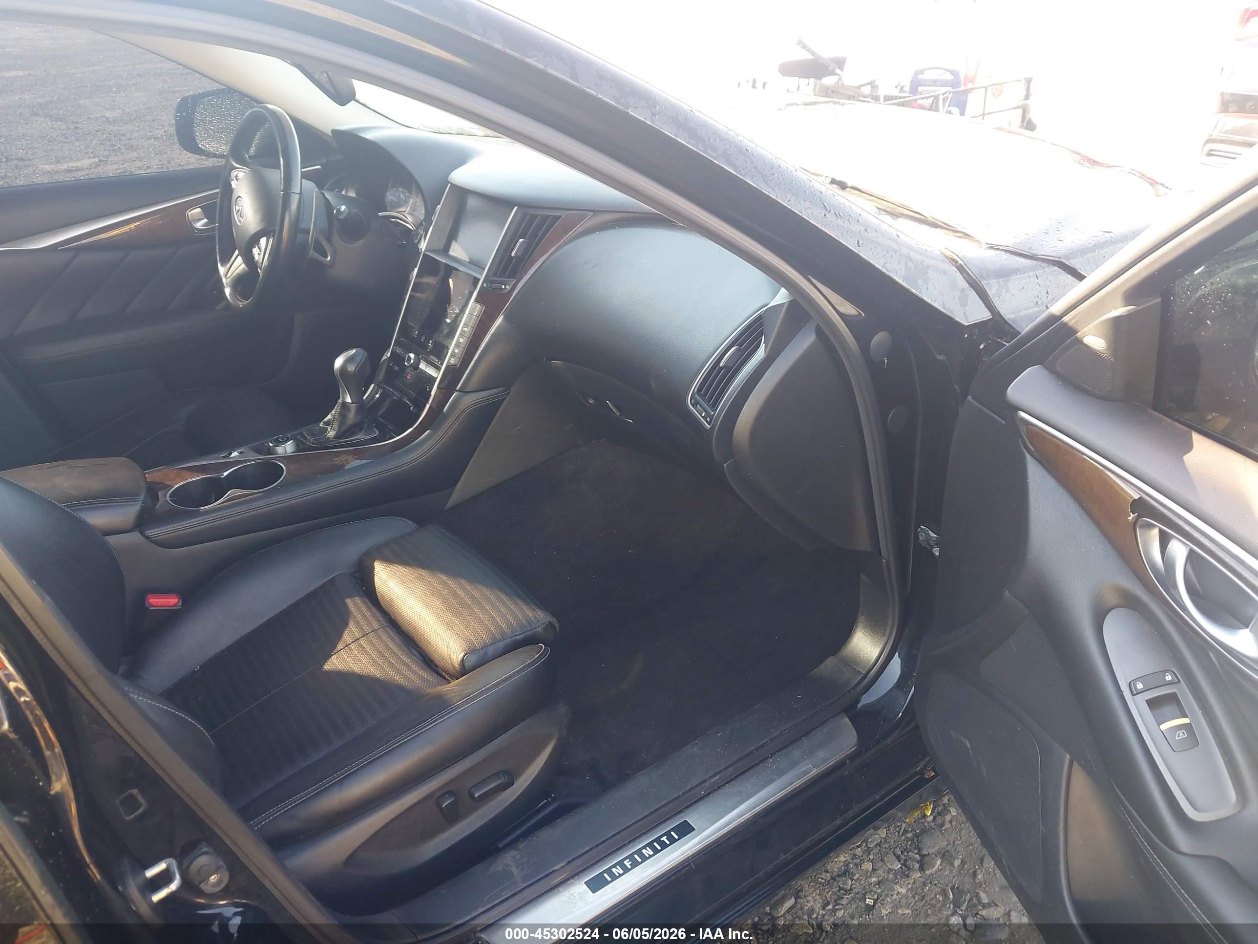 2014 Infiniti Q50 Sport Black vin: JN1BV7AR6EM696057
