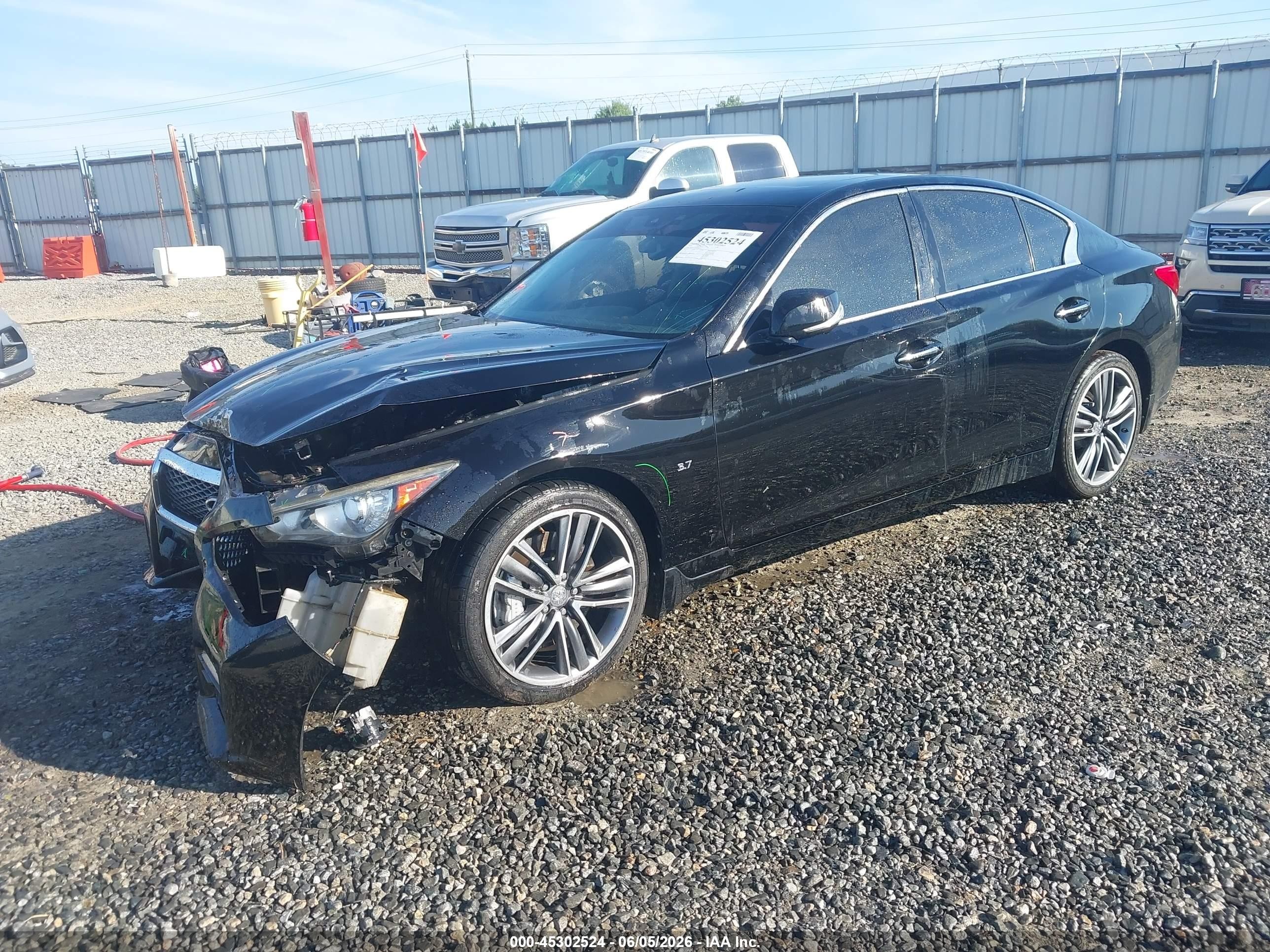 2014 Infiniti Q50 Sport Black vin: JN1BV7AR6EM696057