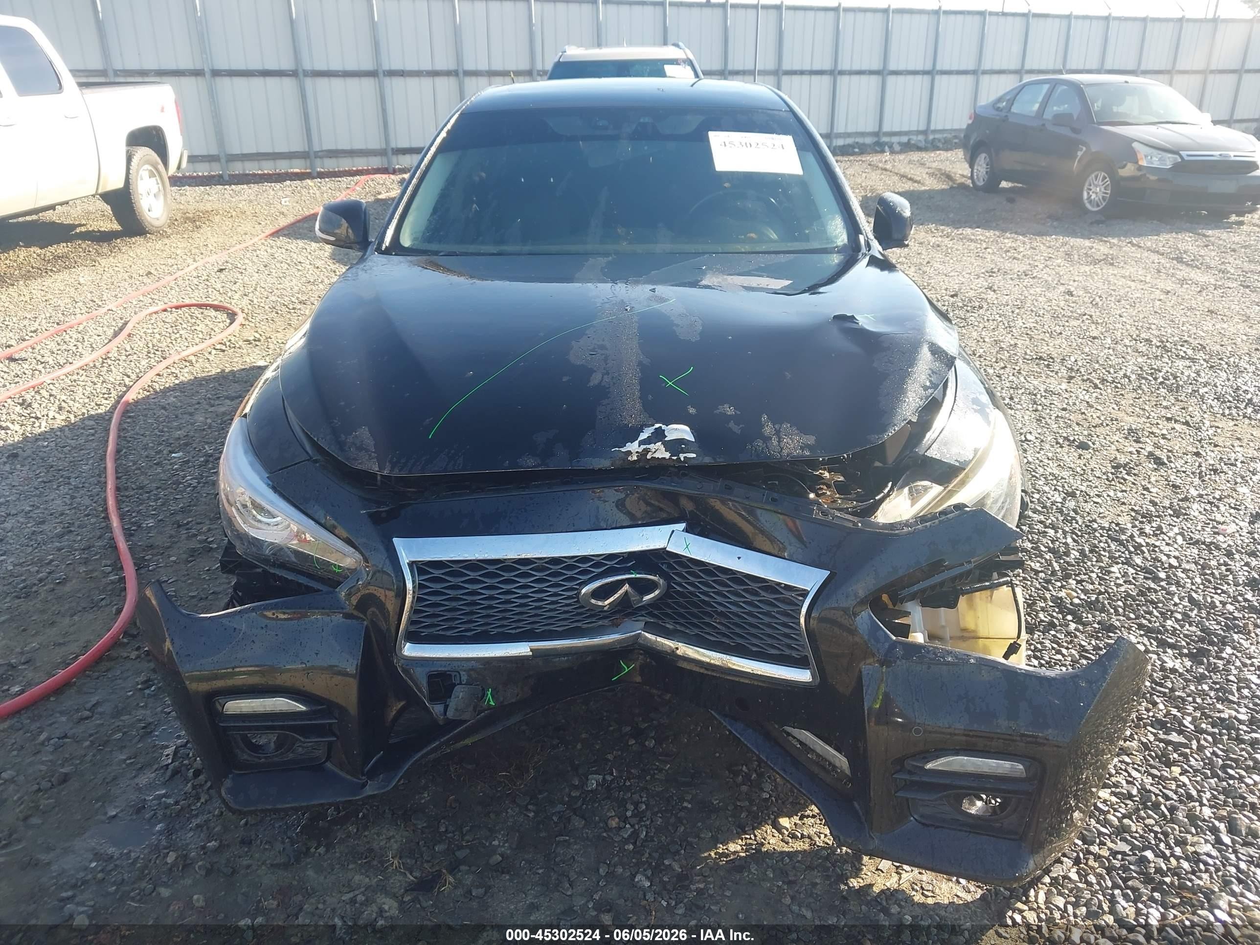 2014 Infiniti Q50 Sport Black vin: JN1BV7AR6EM696057