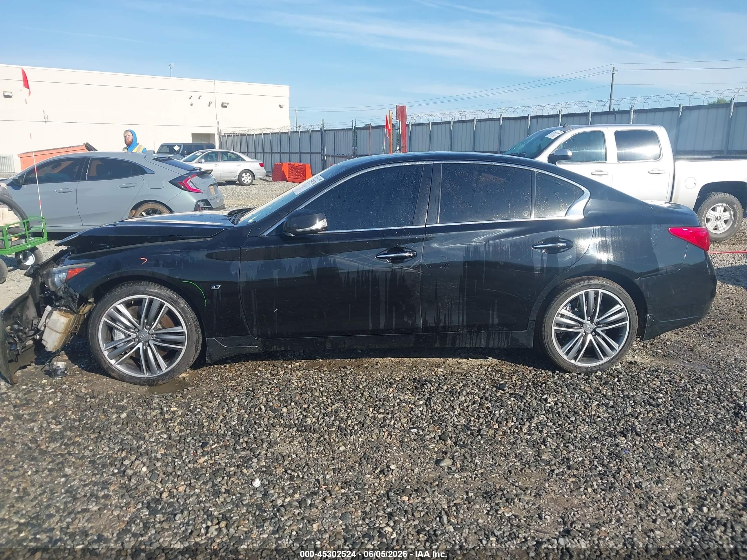2014 Infiniti Q50 Sport Black vin: JN1BV7AR6EM696057