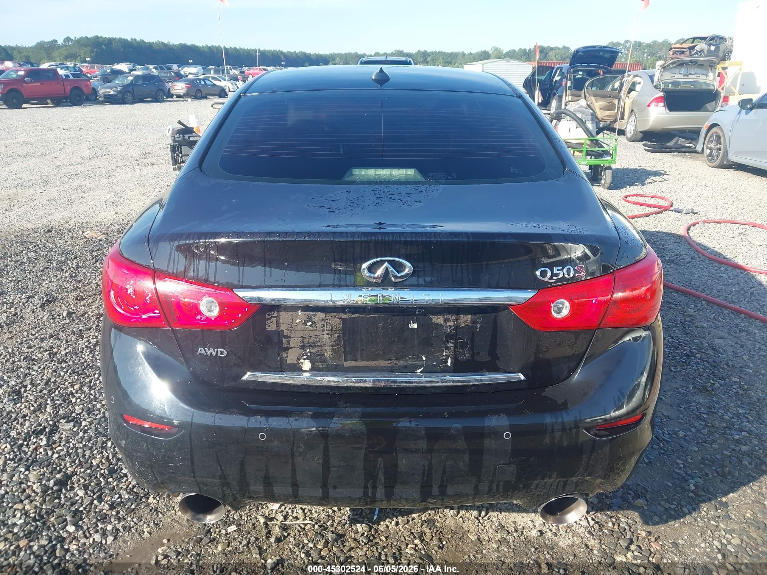 2014 Infiniti Q50 Sport Black vin: JN1BV7AR6EM696057