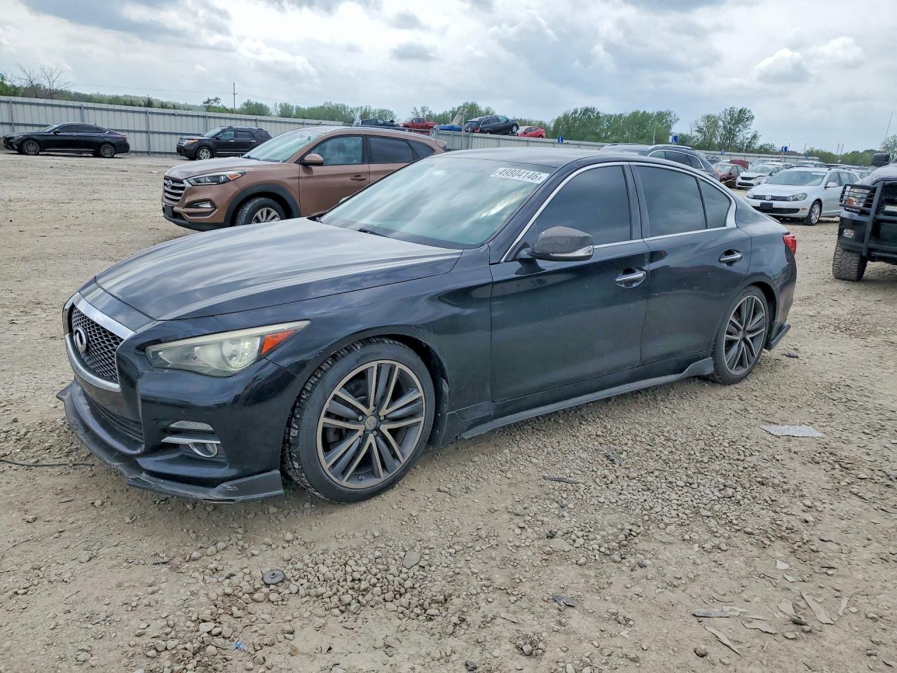 2014 Infiniti Q50 Premium Black vin: JN1BV7AR6EM696849