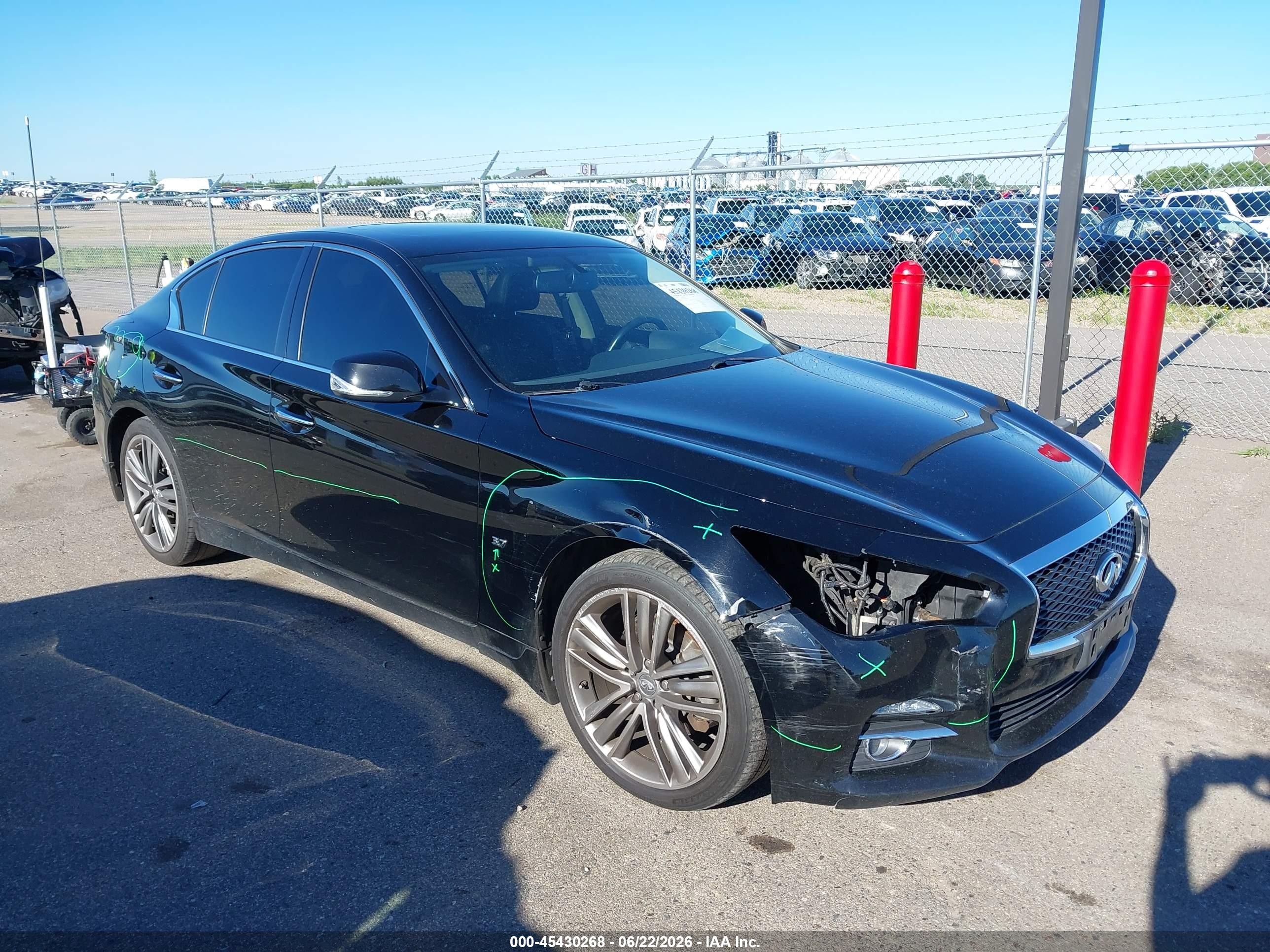 2014 Infiniti Q50 Premium Black vin: JN1BV7AR6EM703038