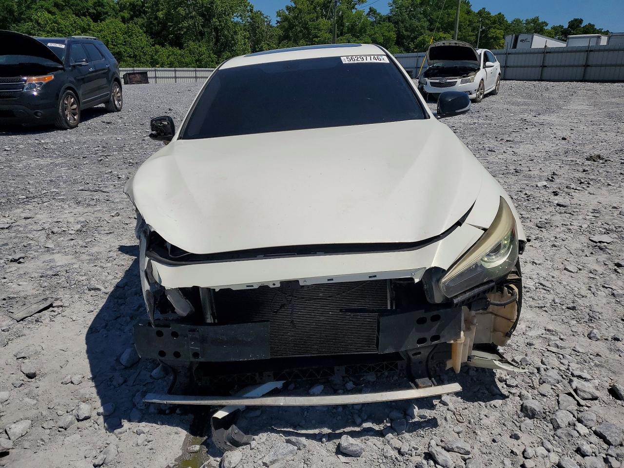 2014 Infiniti Q50 Sport White vin: JN1BV7AR6EM706859