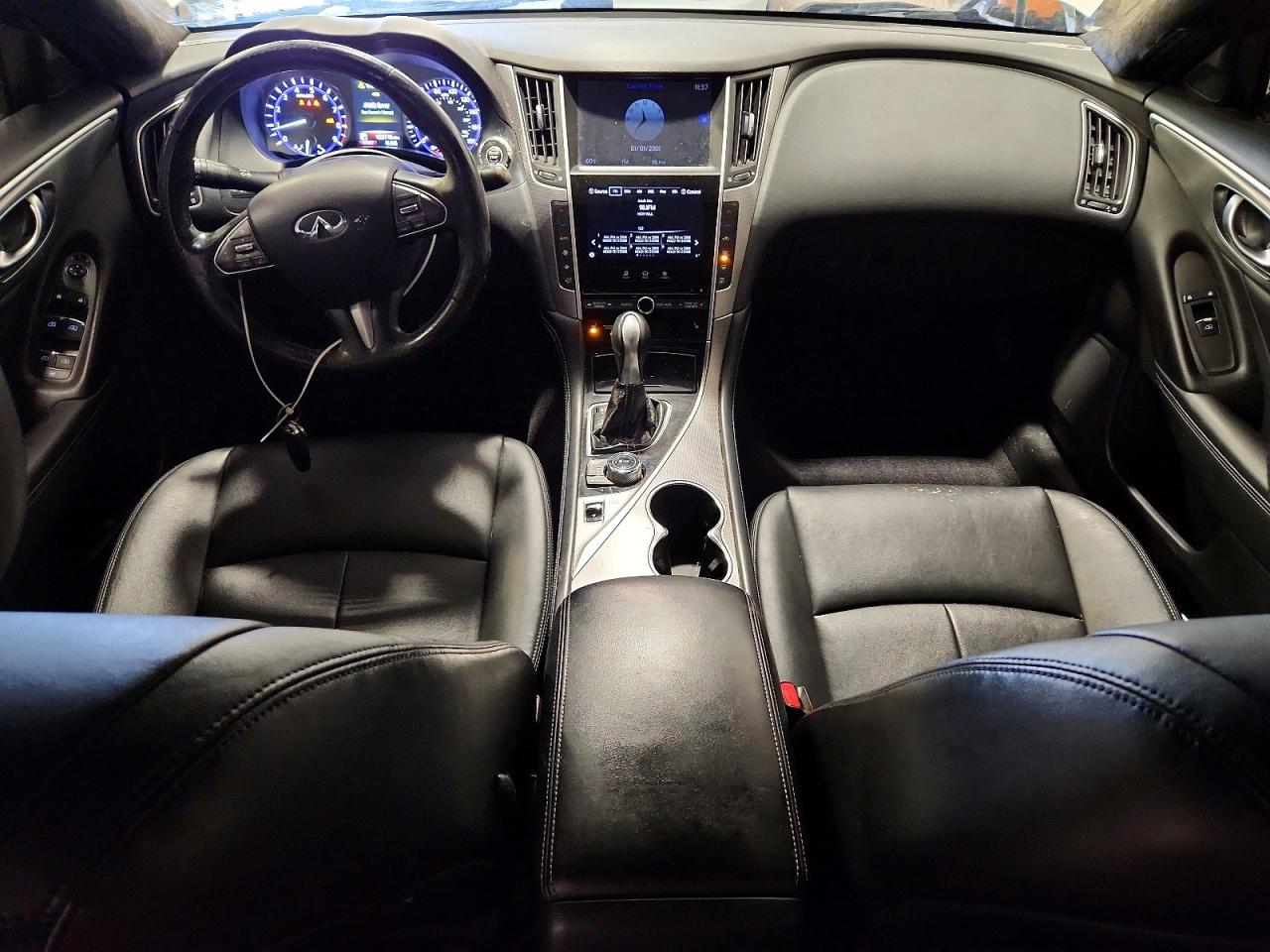 2015 Infiniti Q50 Premium White vin: JN1BV7AR6FM399629