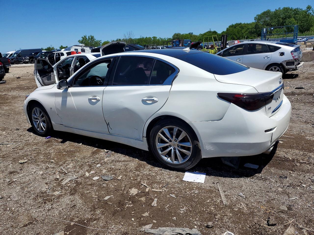 2015 Infiniti Q50 Premium White vin: JN1BV7AR6FM414159