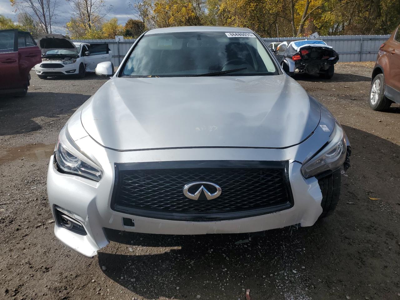 2014 Infiniti Q50 Base Silver vin: JN1BV7AR7EM685486
