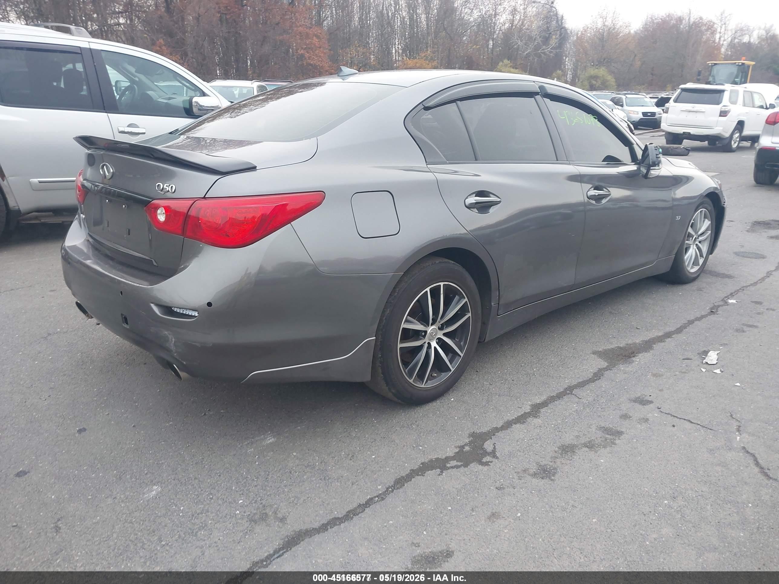2014 Infiniti Q50 Premium Gray vin: JN1BV7AR7EM687223