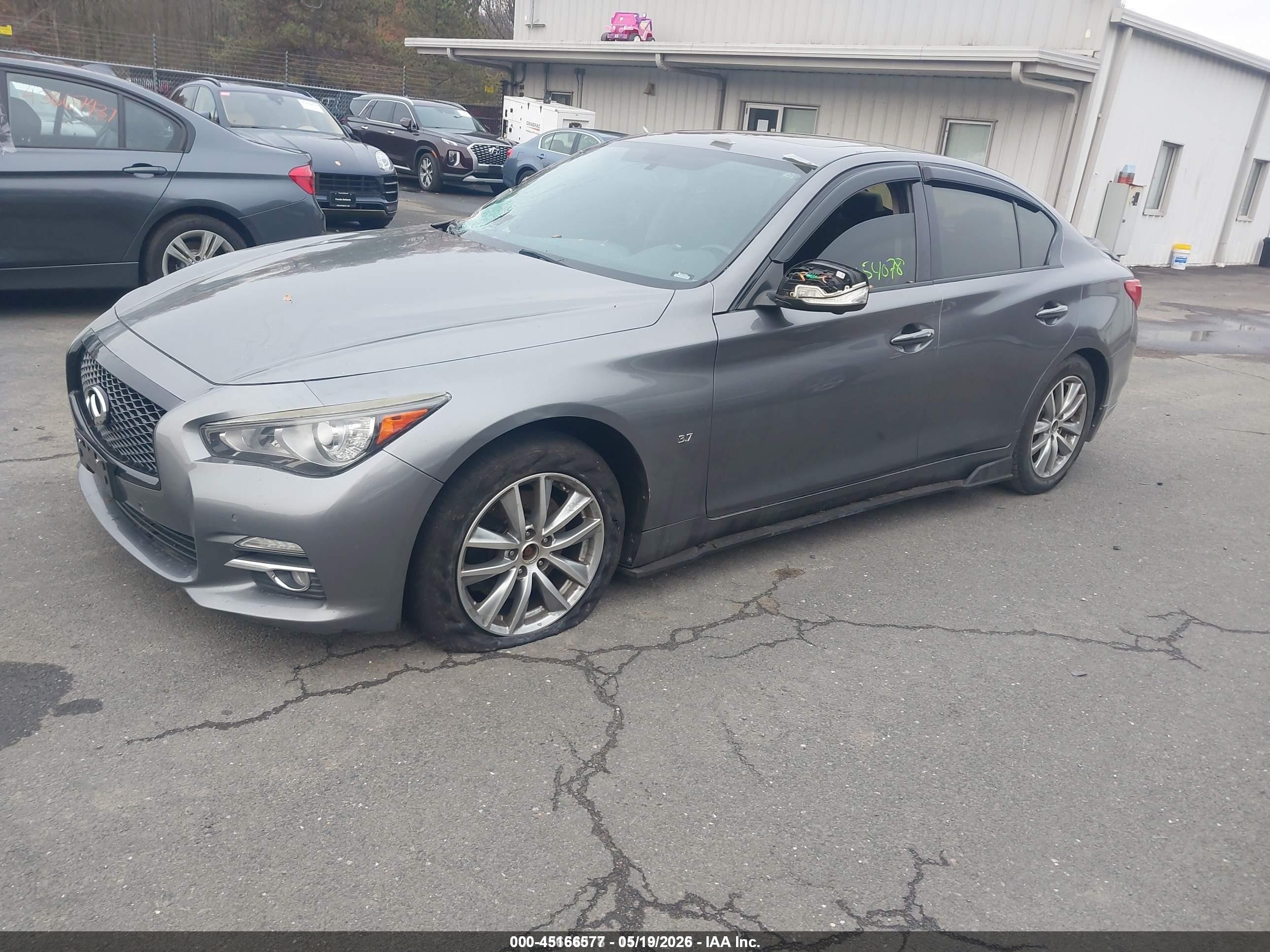 2014 Infiniti Q50 Premium Gray vin: JN1BV7AR7EM687223