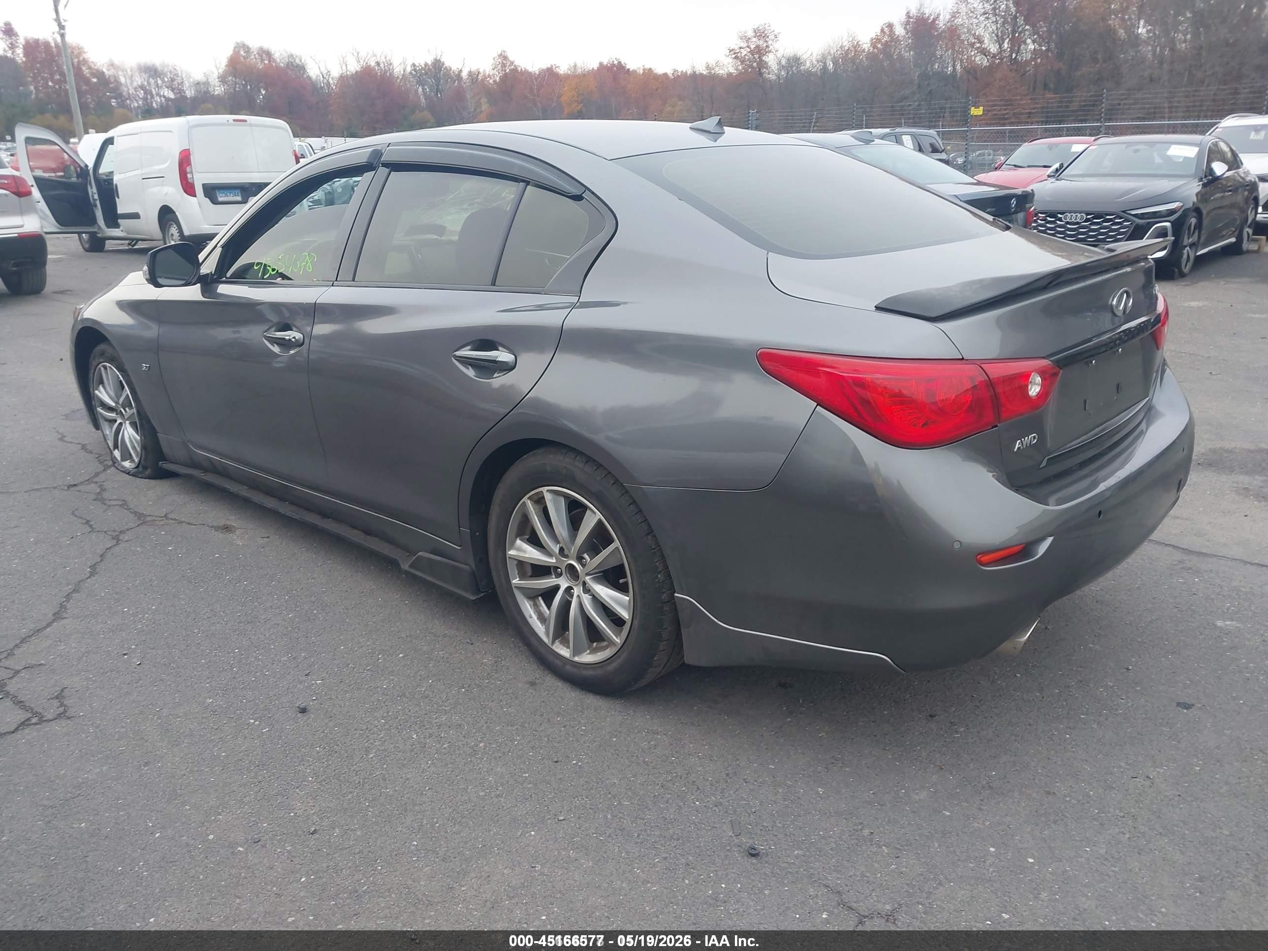 2014 Infiniti Q50 Premium Gray vin: JN1BV7AR7EM687223