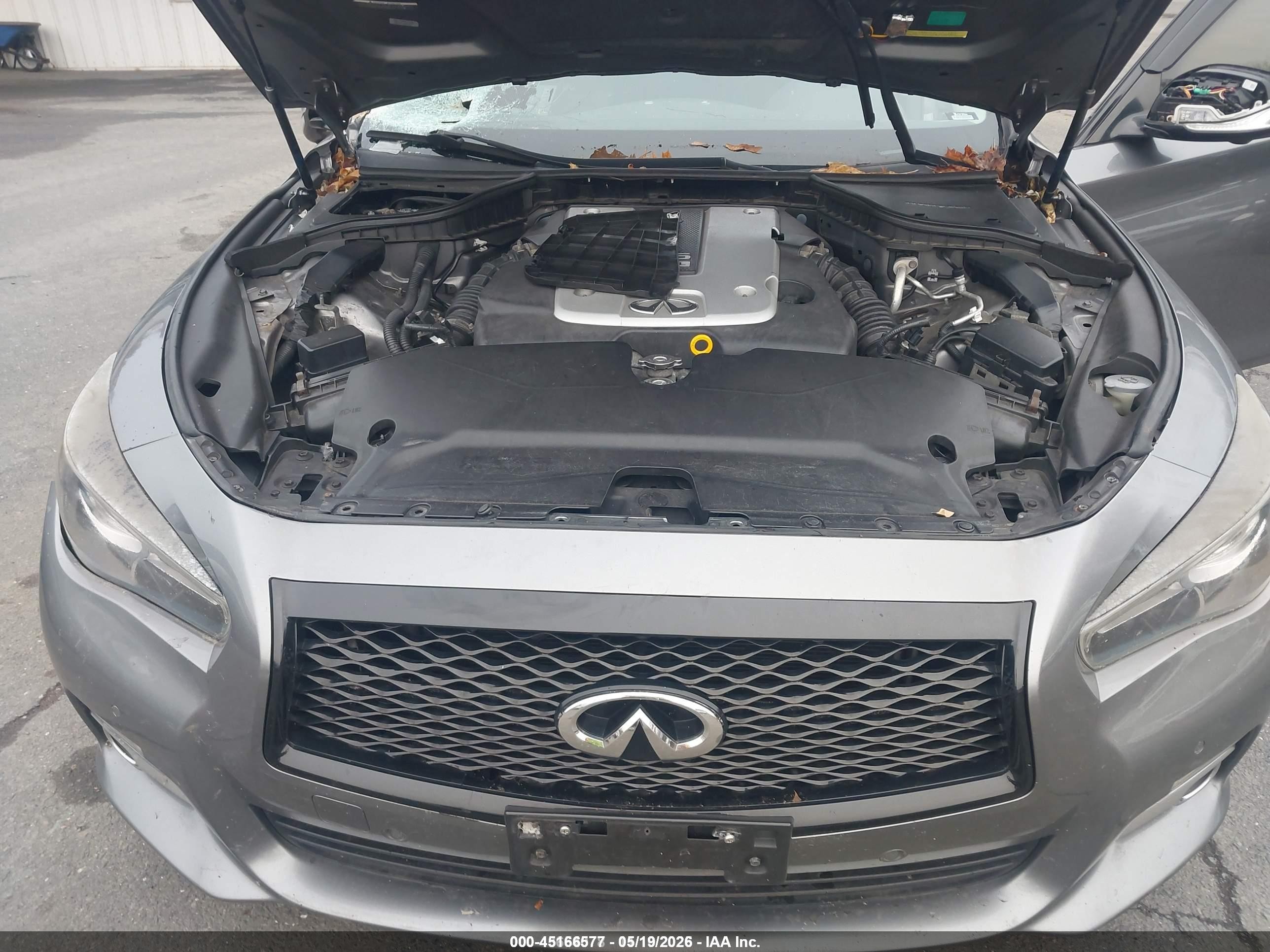 2014 Infiniti Q50 Premium Gray vin: JN1BV7AR7EM687223