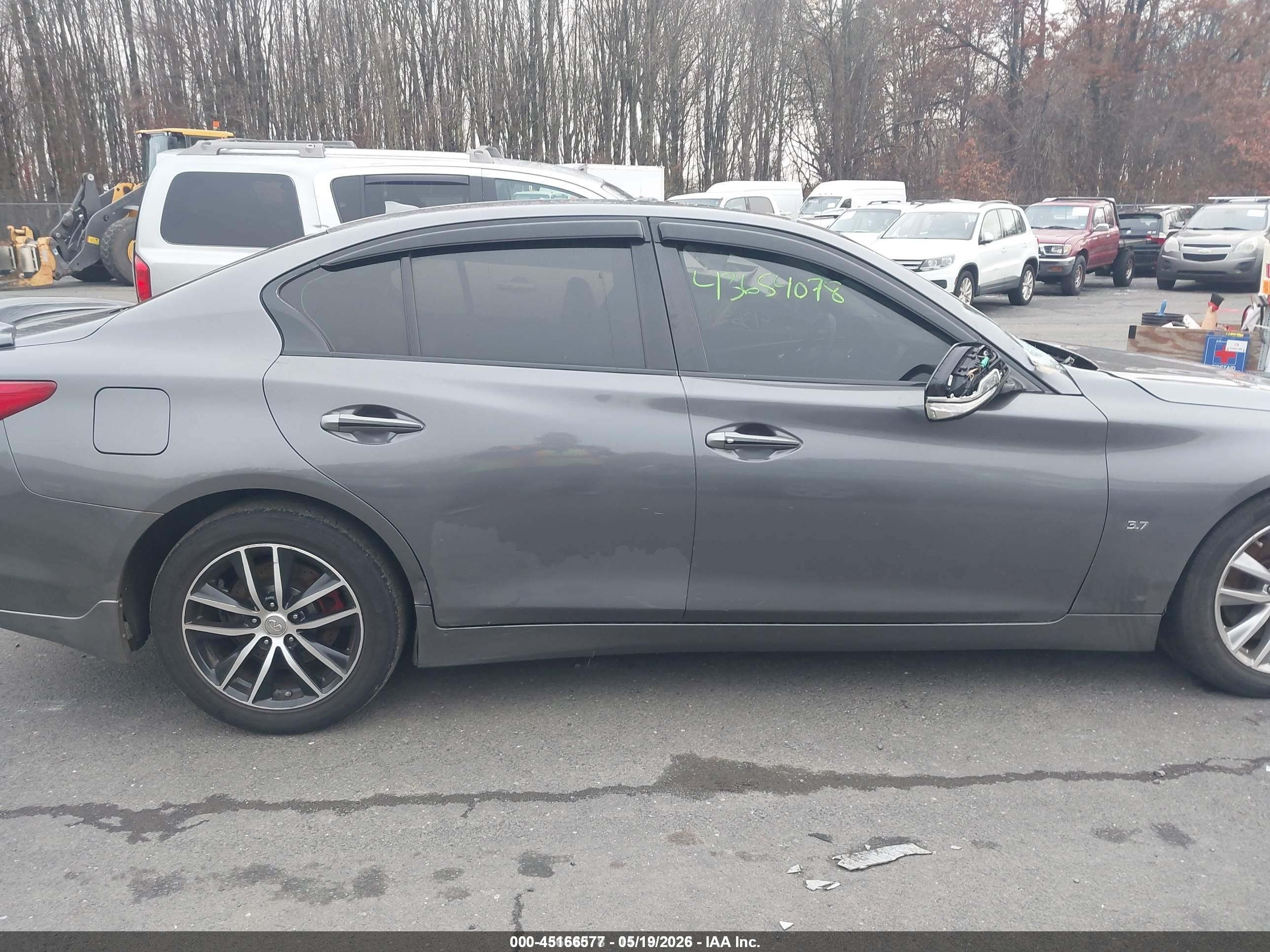 2014 Infiniti Q50 Premium Gray vin: JN1BV7AR7EM687223