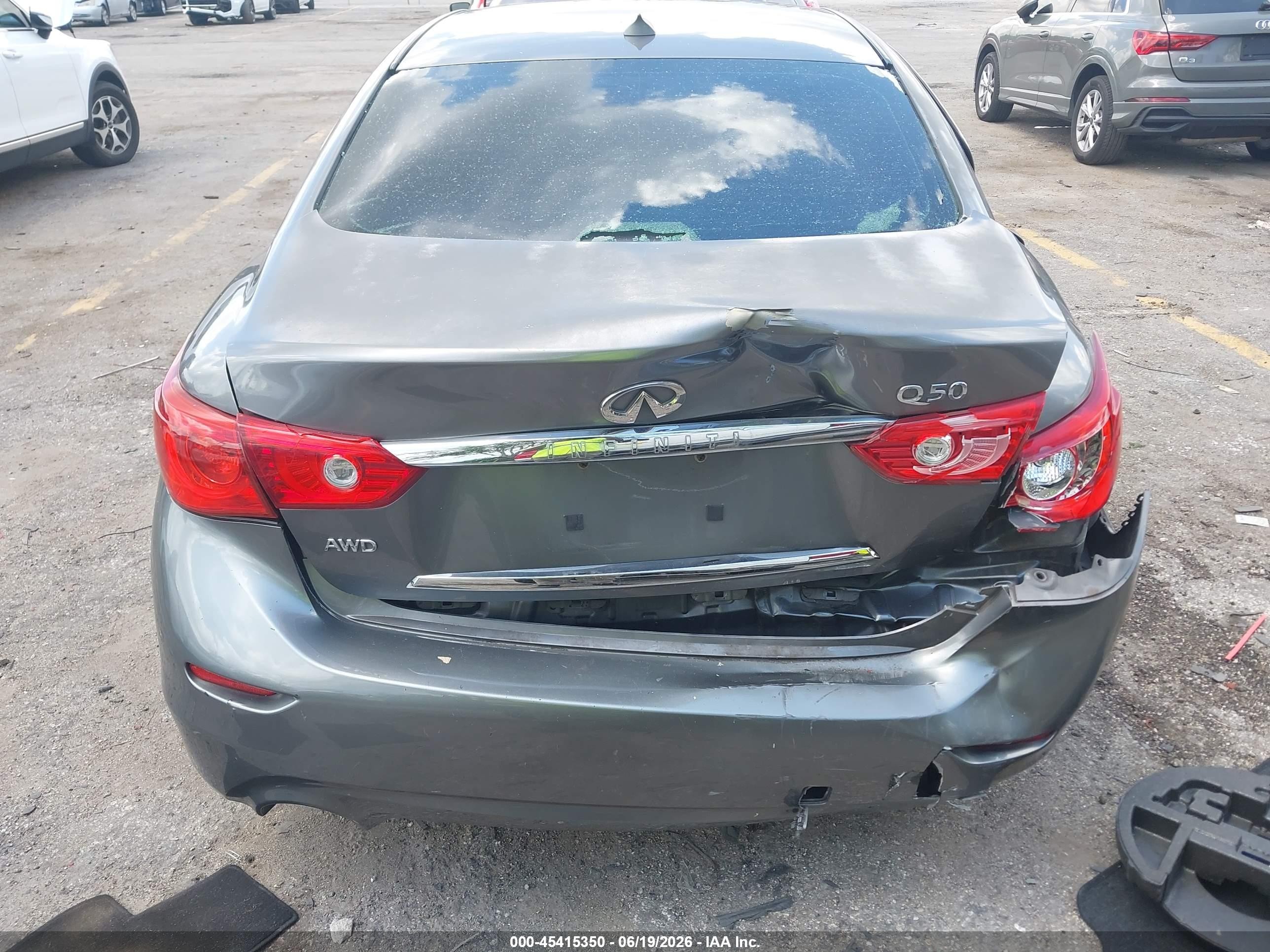 2014 Infiniti Q50 Premium Серый vin: JN1BV7AR7EM687688