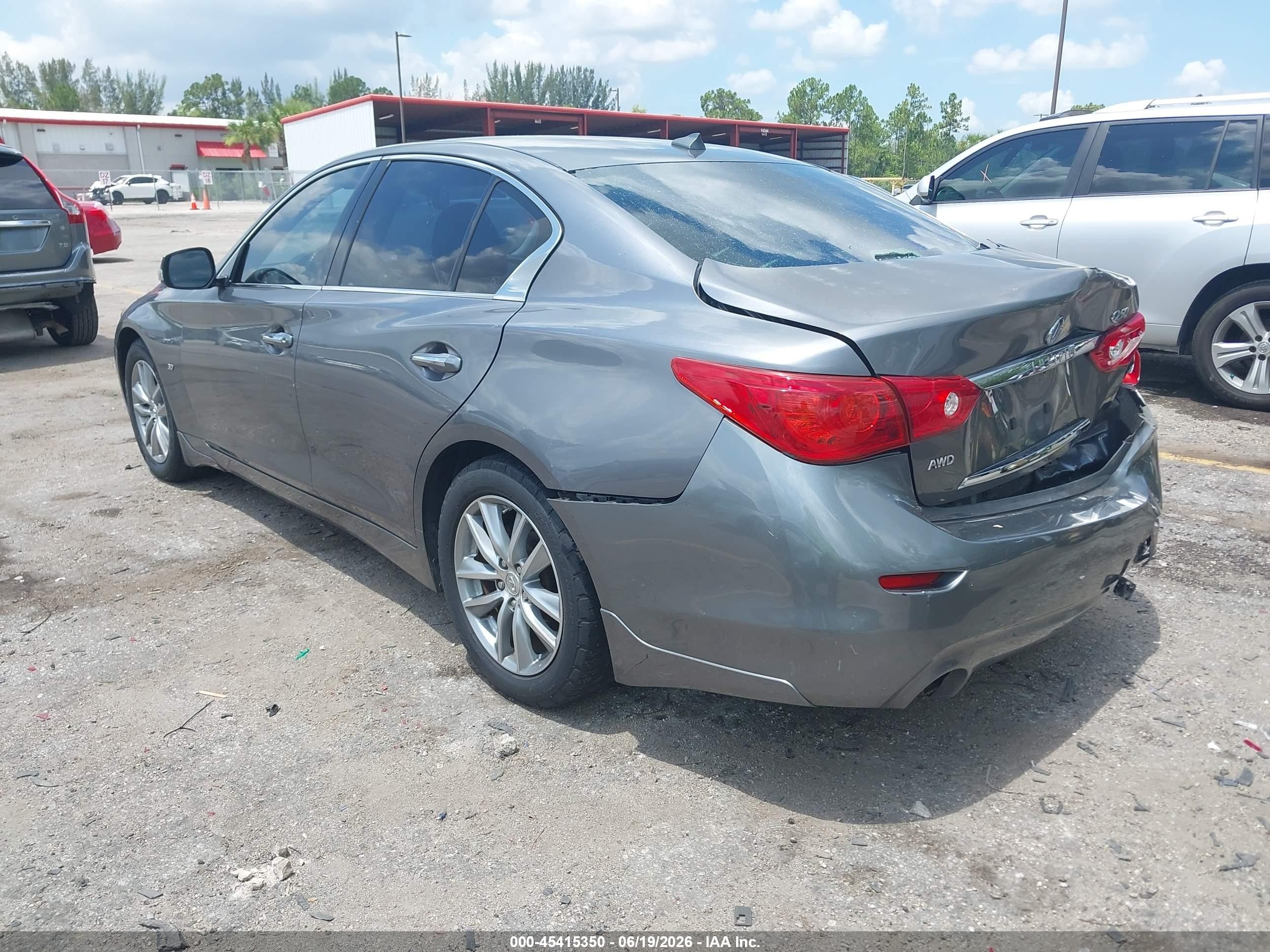 2014 Infiniti Q50 Premium Серый vin: JN1BV7AR7EM687688