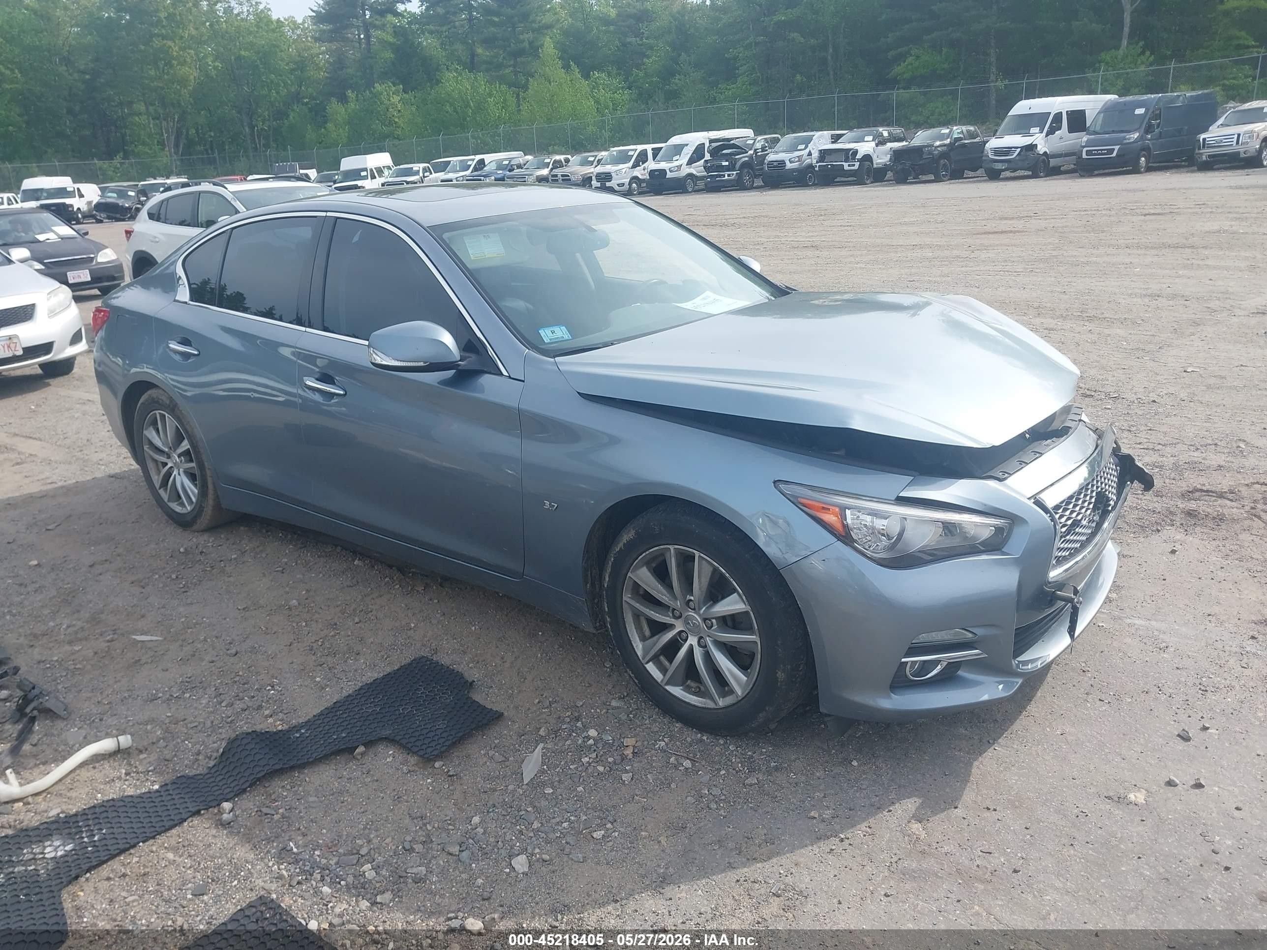 2014 Infiniti Q50 Premium Blue vin: JN1BV7AR7EM688971