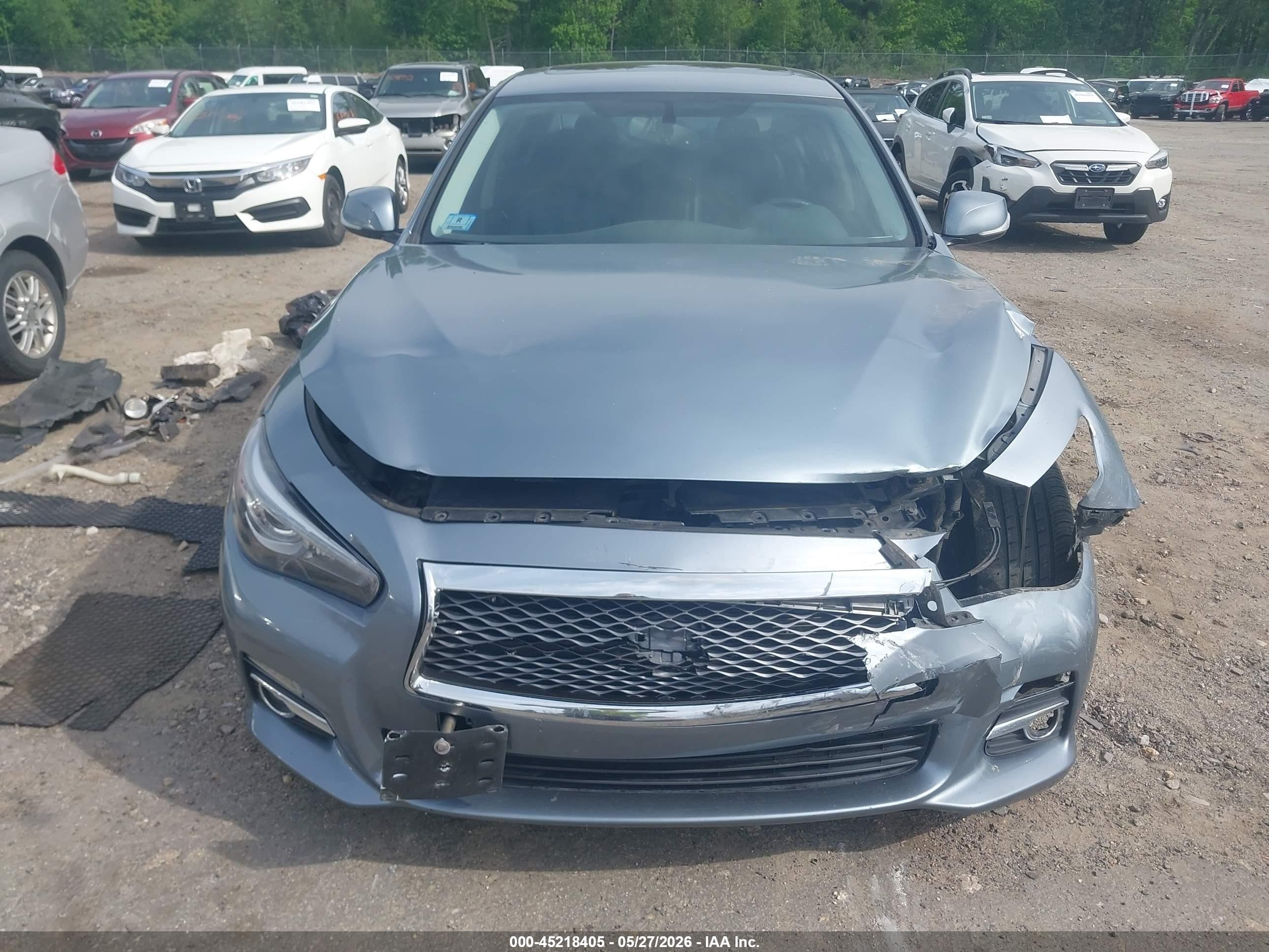 2014 Infiniti Q50 Premium Blue vin: JN1BV7AR7EM688971