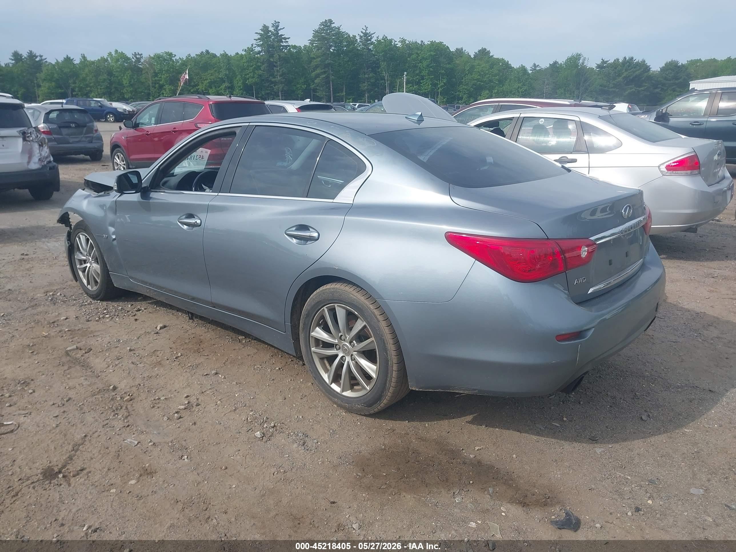 2014 Infiniti Q50 Premium Blue vin: JN1BV7AR7EM688971
