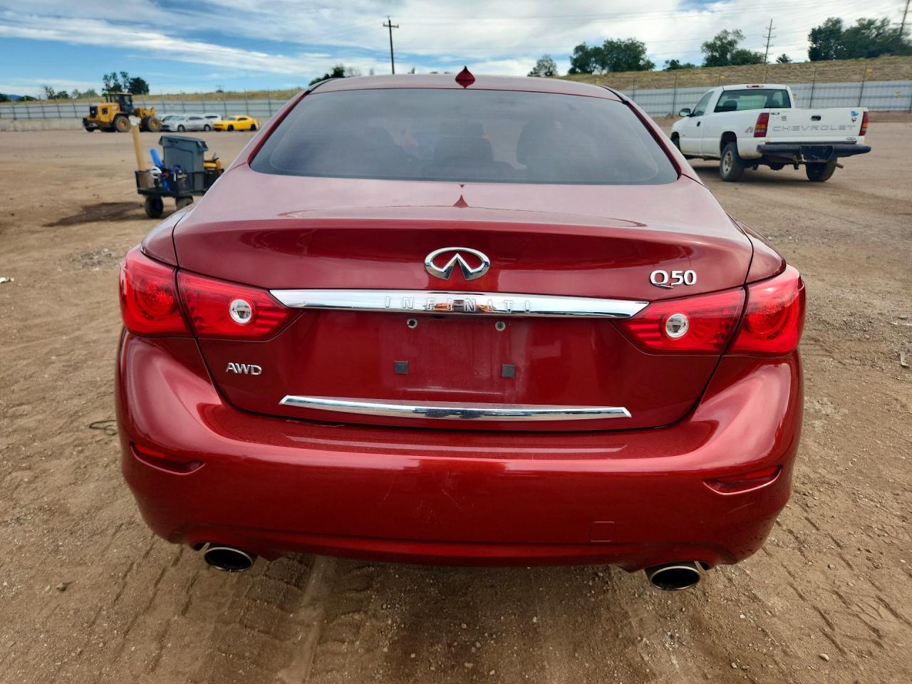 2014 Infiniti Q50 Premium Red vin: JN1BV7AR7EM693099
