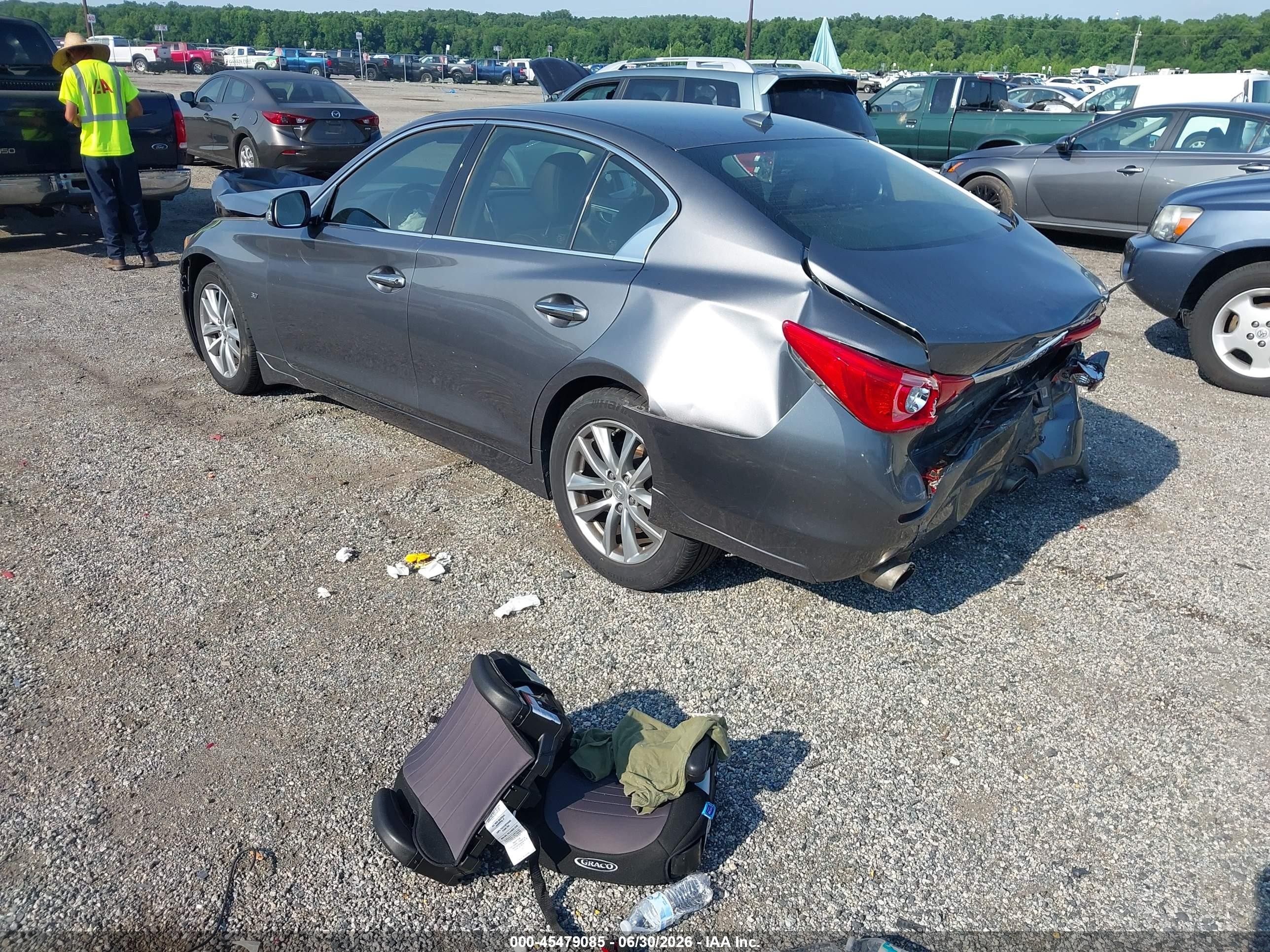 2014 Infiniti Q50 Premium Gray vin: JN1BV7AR7EM693944