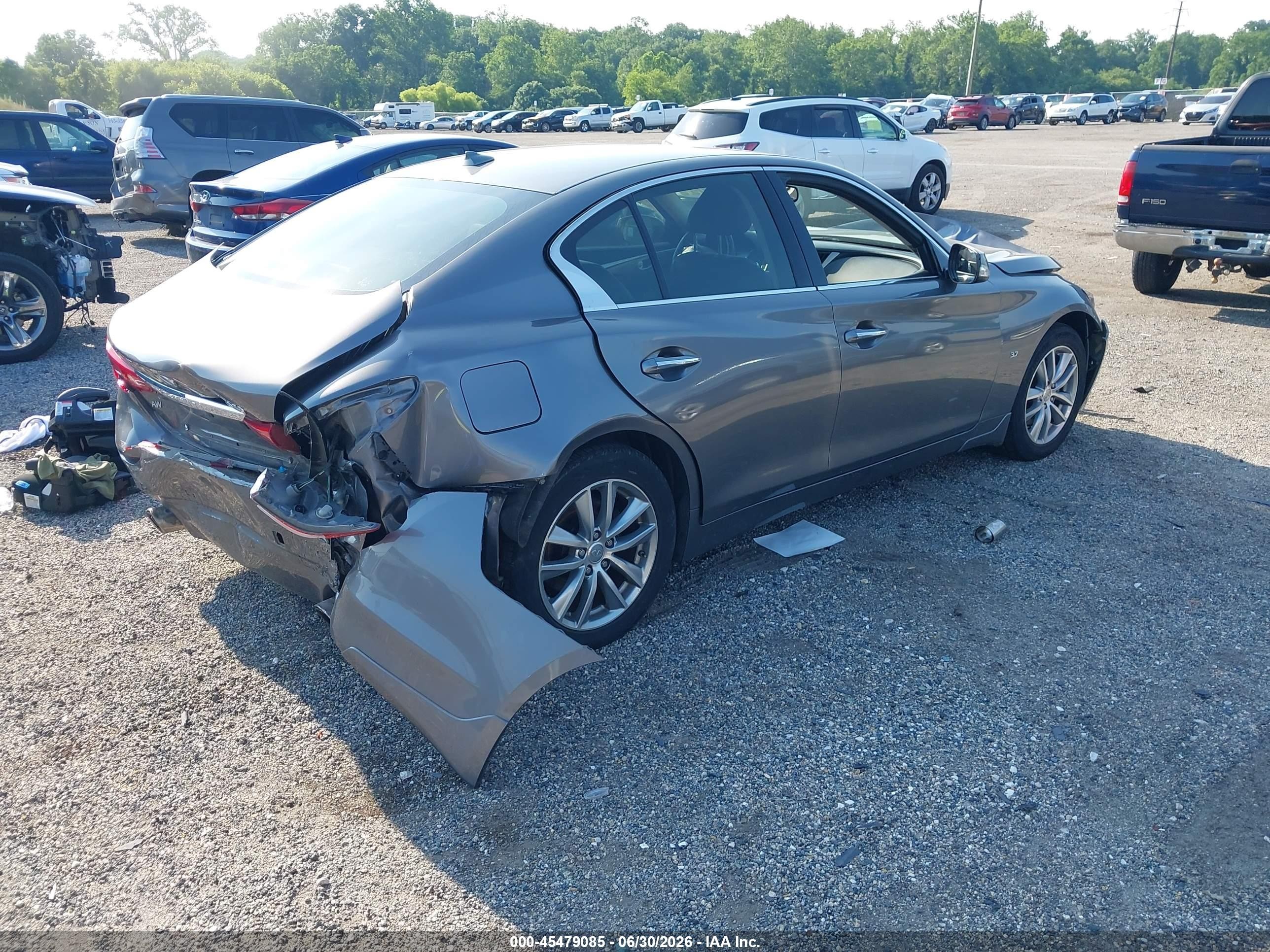 2014 Infiniti Q50 Premium Gray vin: JN1BV7AR7EM693944