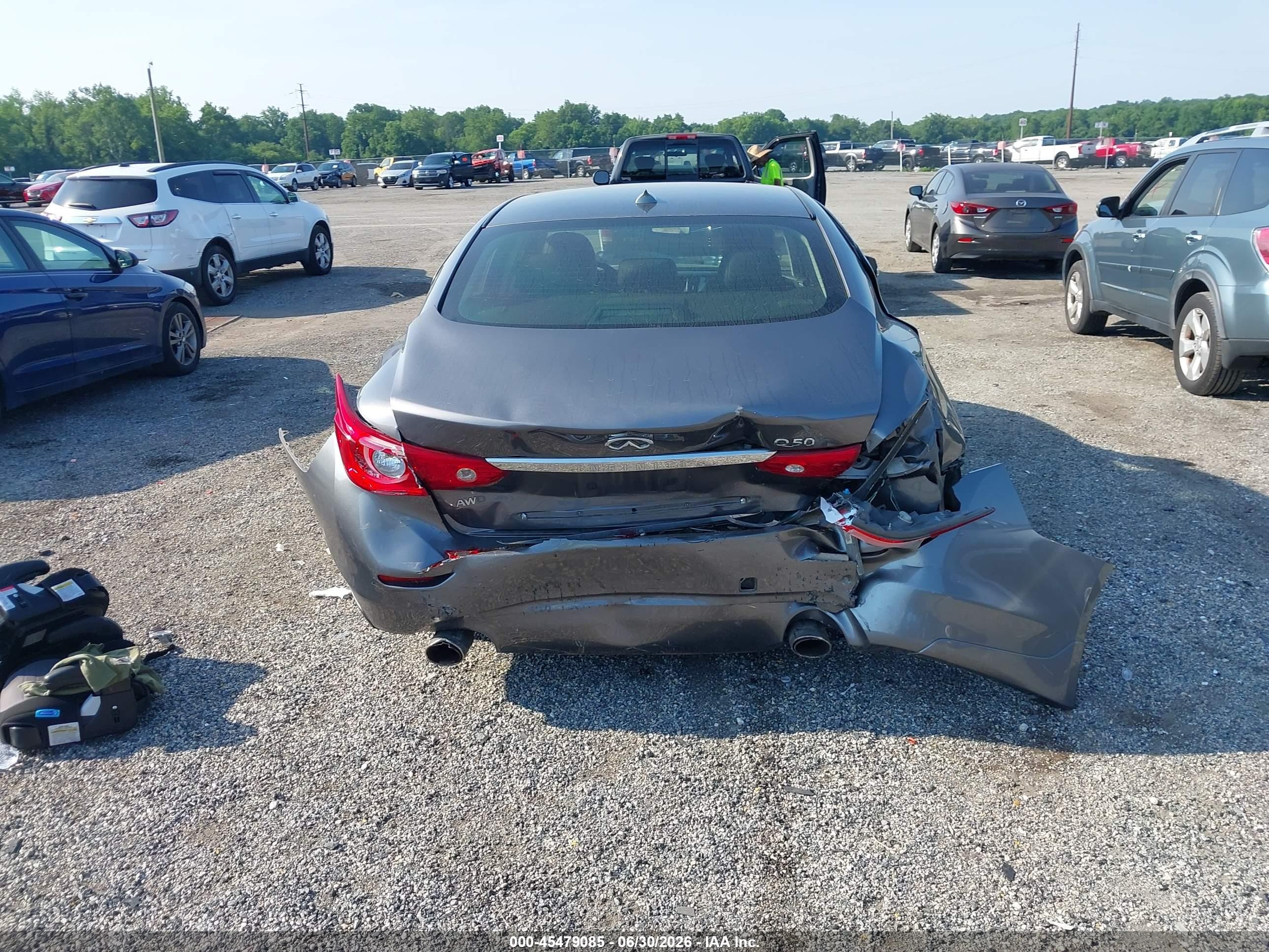 2014 Infiniti Q50 Premium Gray vin: JN1BV7AR7EM693944