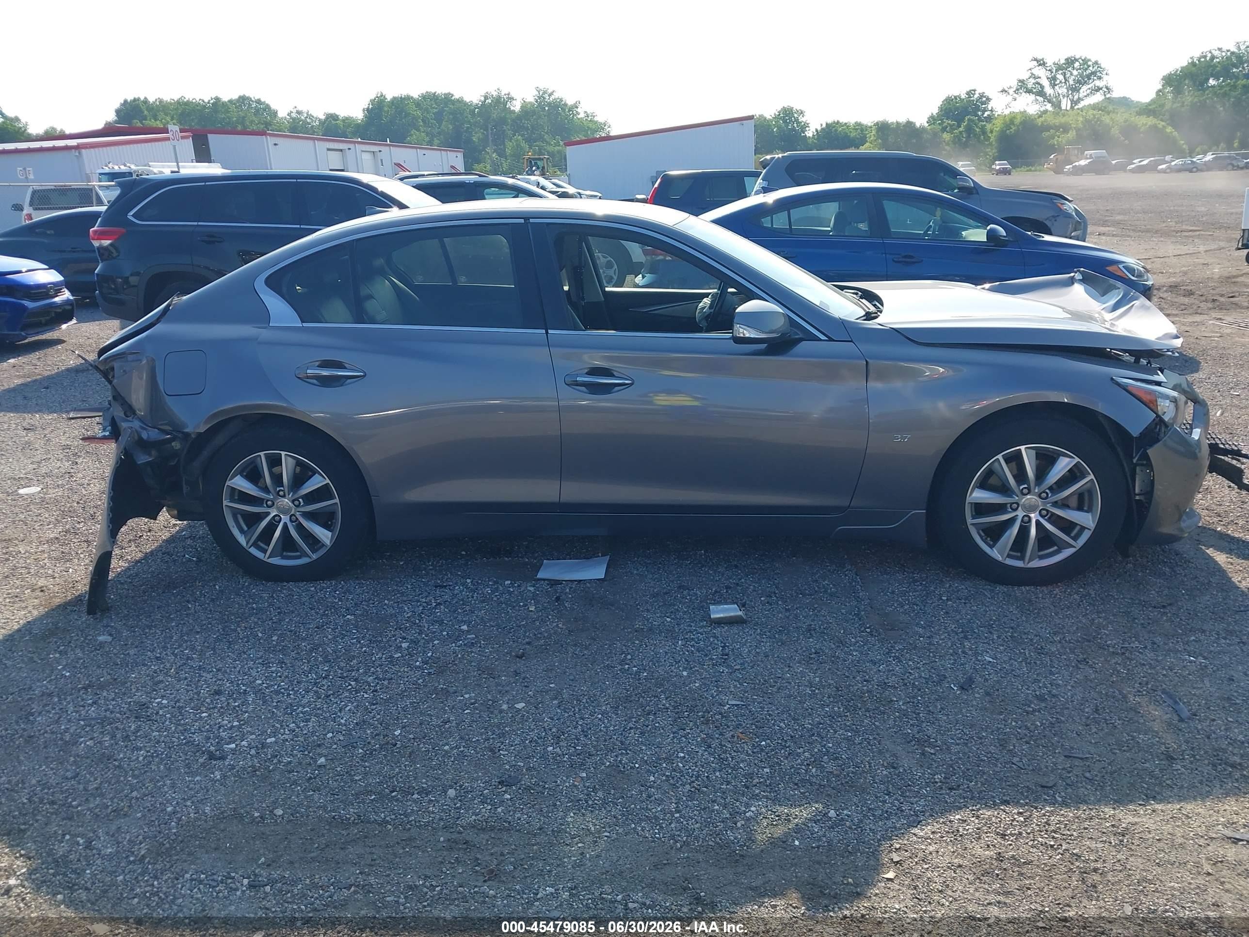2014 Infiniti Q50 Premium Gray vin: JN1BV7AR7EM693944
