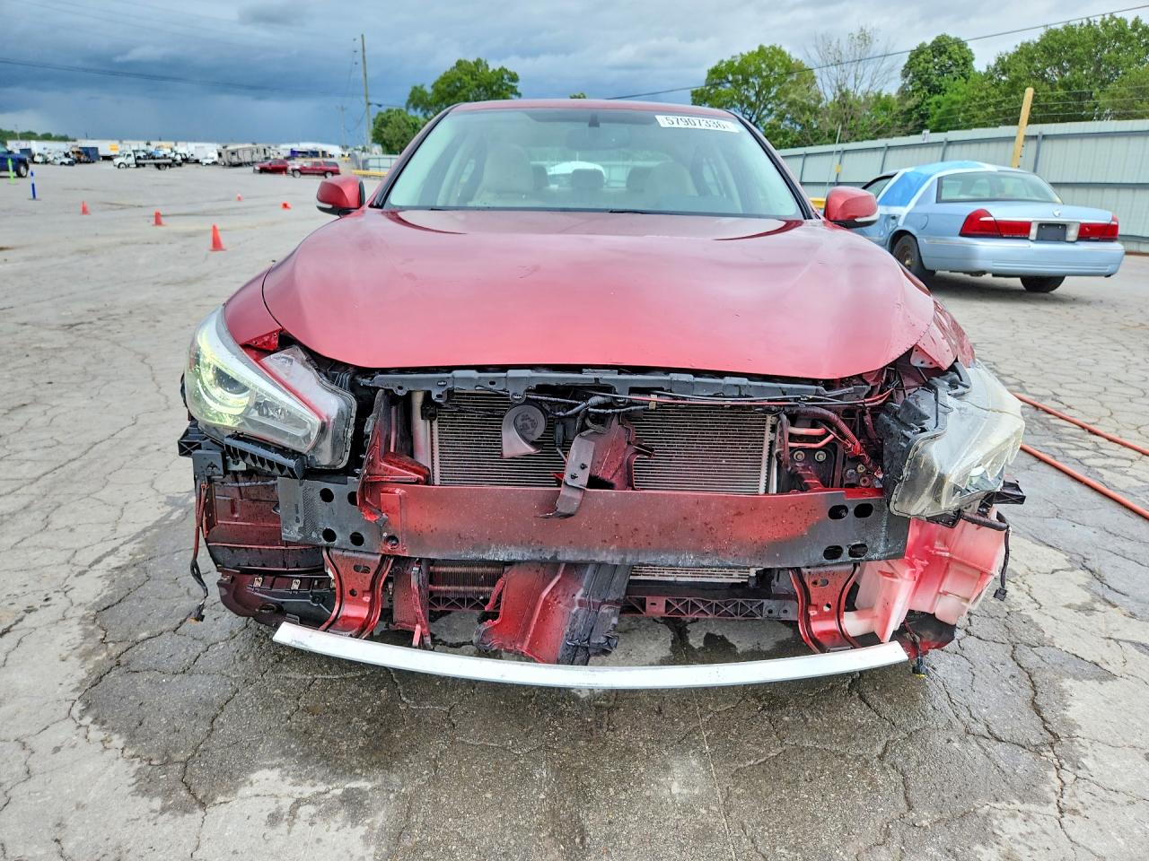 2014 Infiniti Q50 Premium Red vin: JN1BV7AR7EM698514