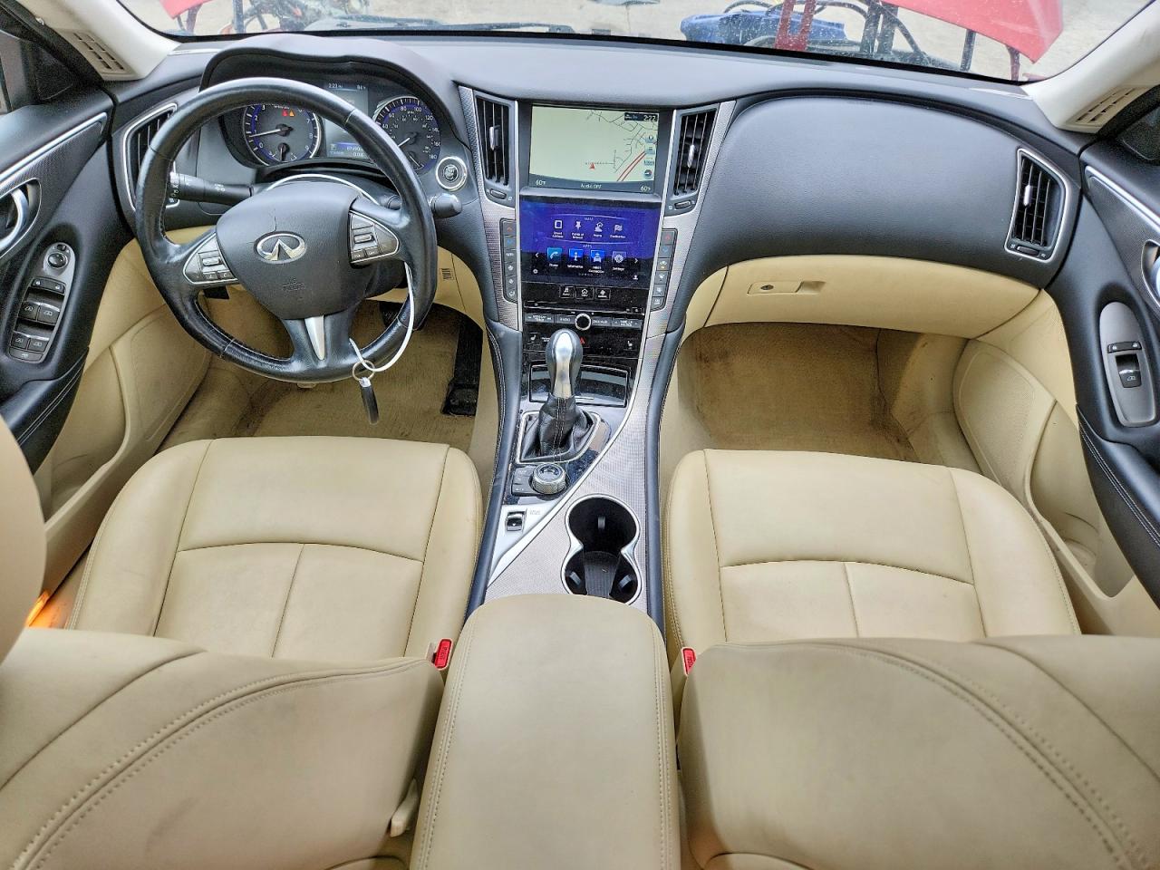 2014 Infiniti Q50 Premium Red vin: JN1BV7AR7EM698514
