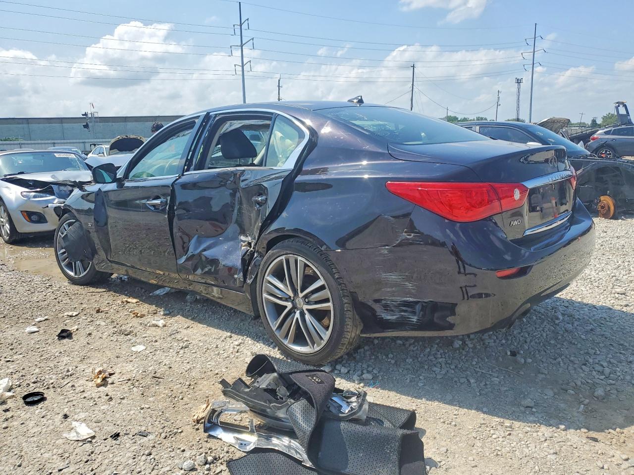 2014 Infiniti Q50 Sport Black vin: JN1BV7AR7EM698853