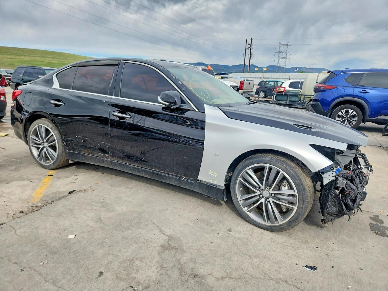 2014 Infiniti Q50 Sport Черный vin: JN1BV7AR7EM700245
