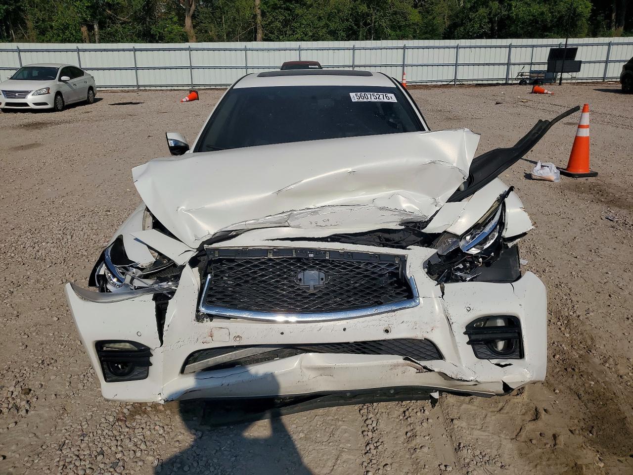 2014 Infiniti Q50 Sport White vin: JN1BV7AR7EM701881