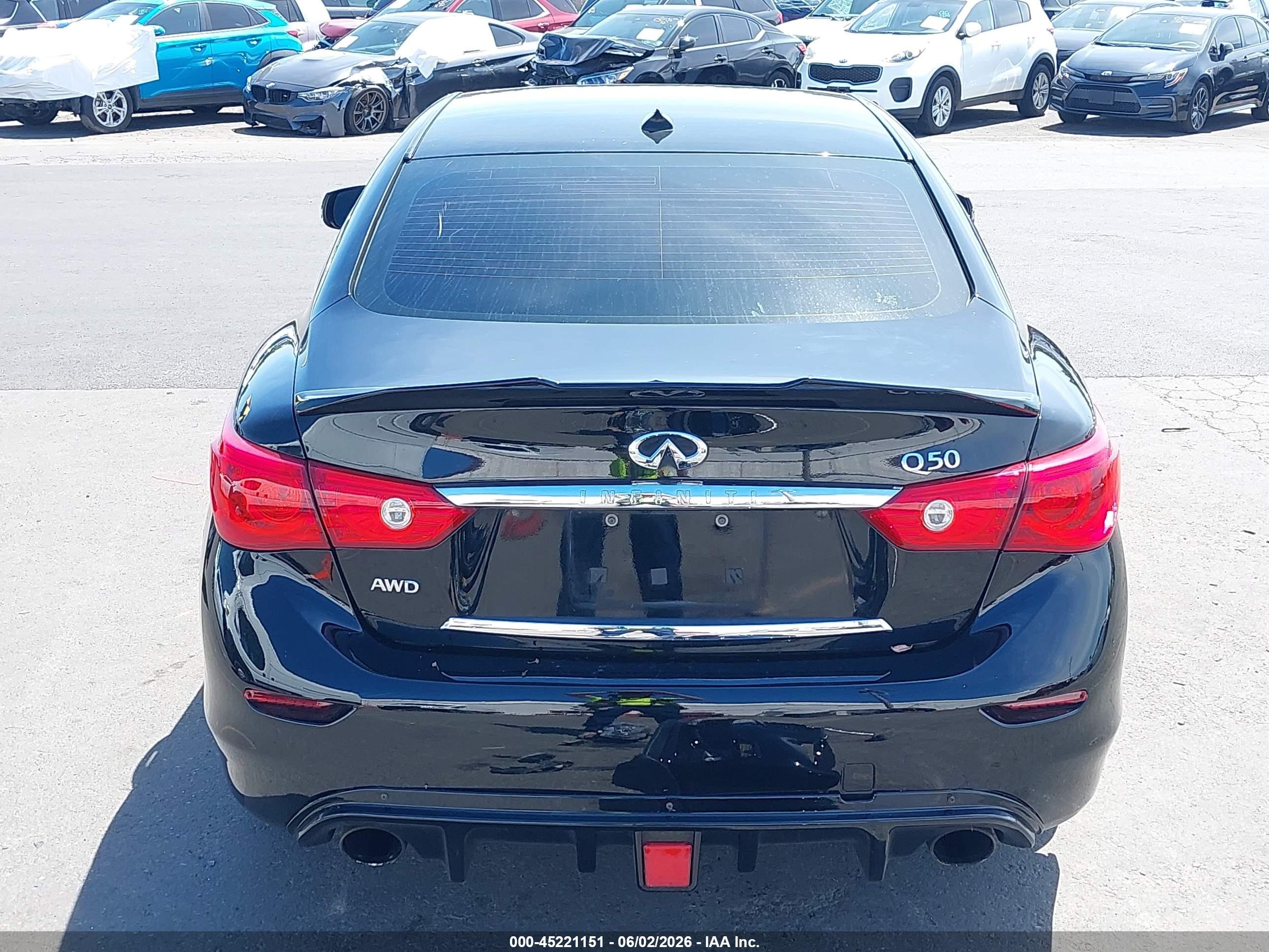2014 Infiniti Q50 Premium Black vin: JN1BV7AR7EM704828