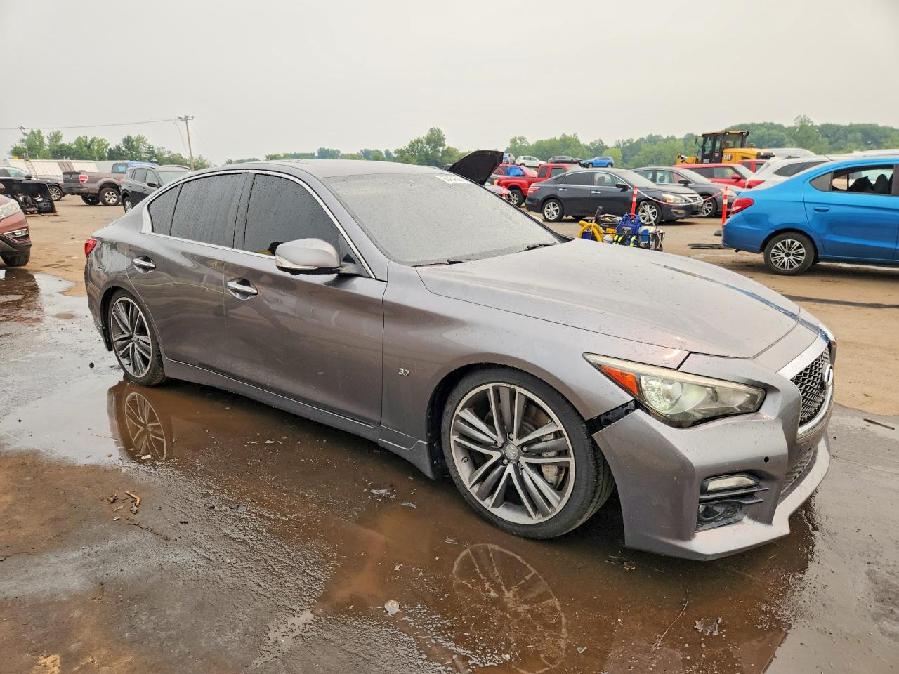 2015 Infiniti Q50 Sport Gray vin: JN1BV7AR7FM397386