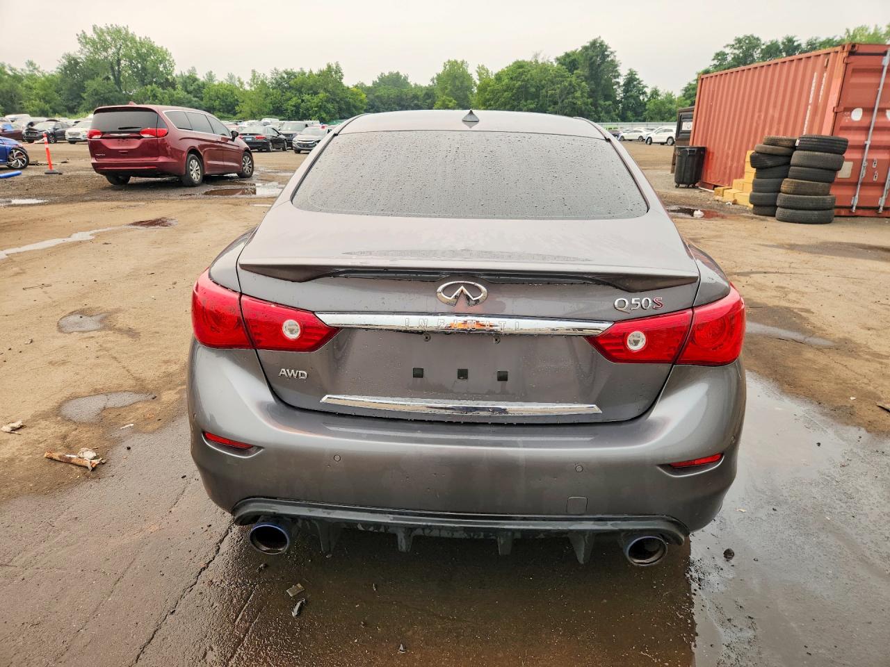 2015 Infiniti Q50 Sport Gray vin: JN1BV7AR7FM397386