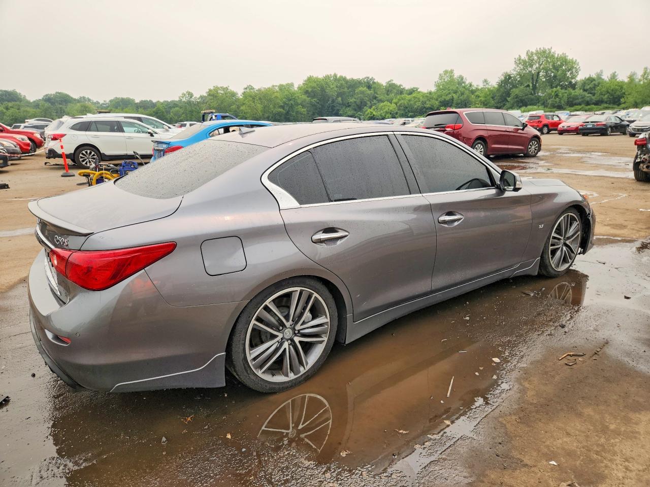 2015 Infiniti Q50 Sport Gray vin: JN1BV7AR7FM397386