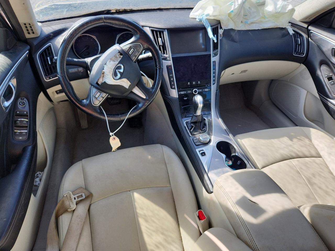 2015 Infiniti Q50 Base White vin: JN1BV7AR7FM400965