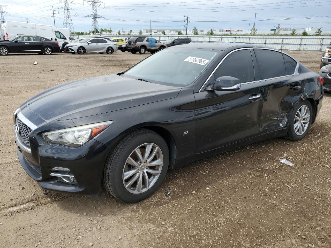 2015 Infiniti Q50 Base Black vin: JN1BV7AR7FM401050