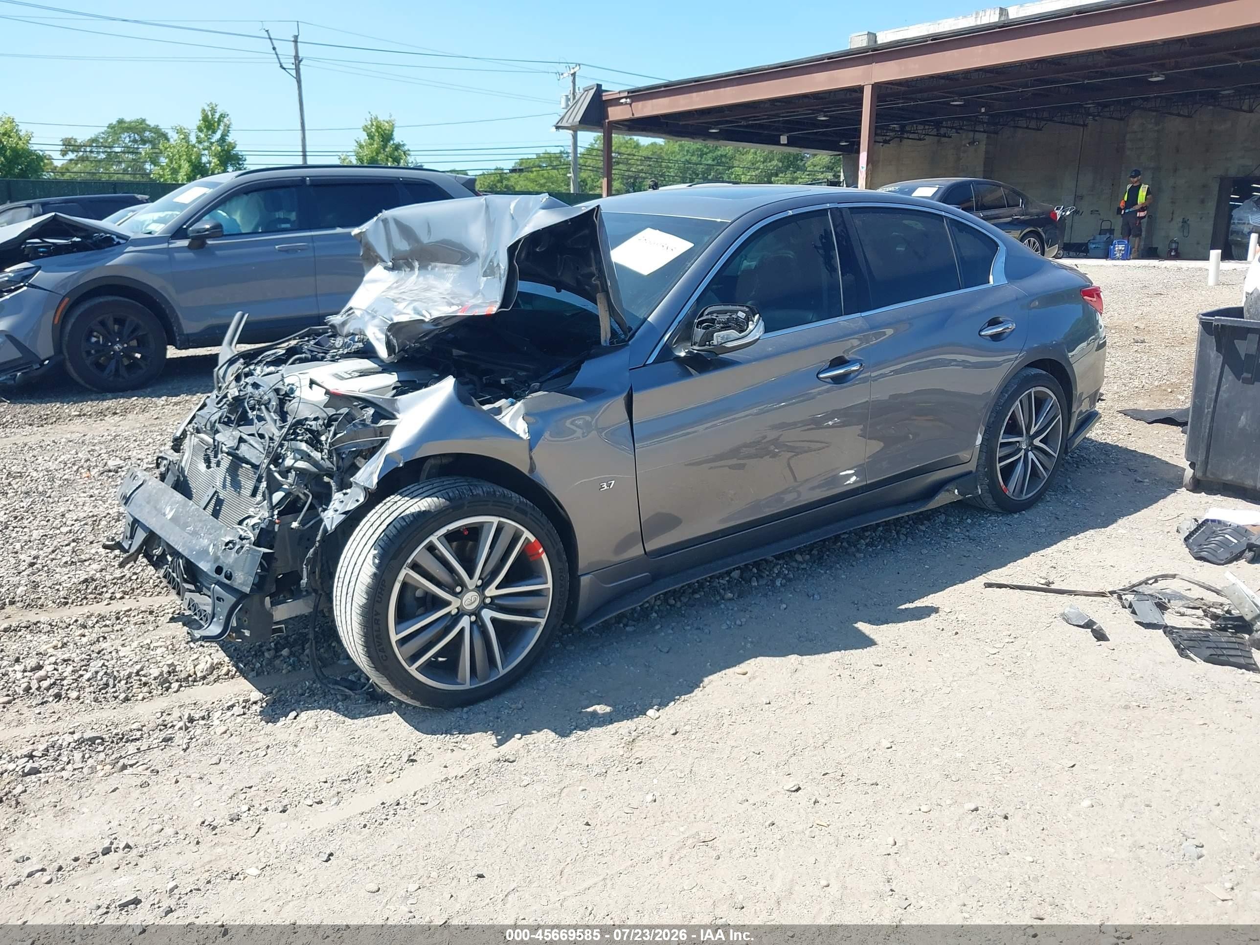 2015 Infiniti Q50 Premium Gray vin: JN1BV7AR7FM401307