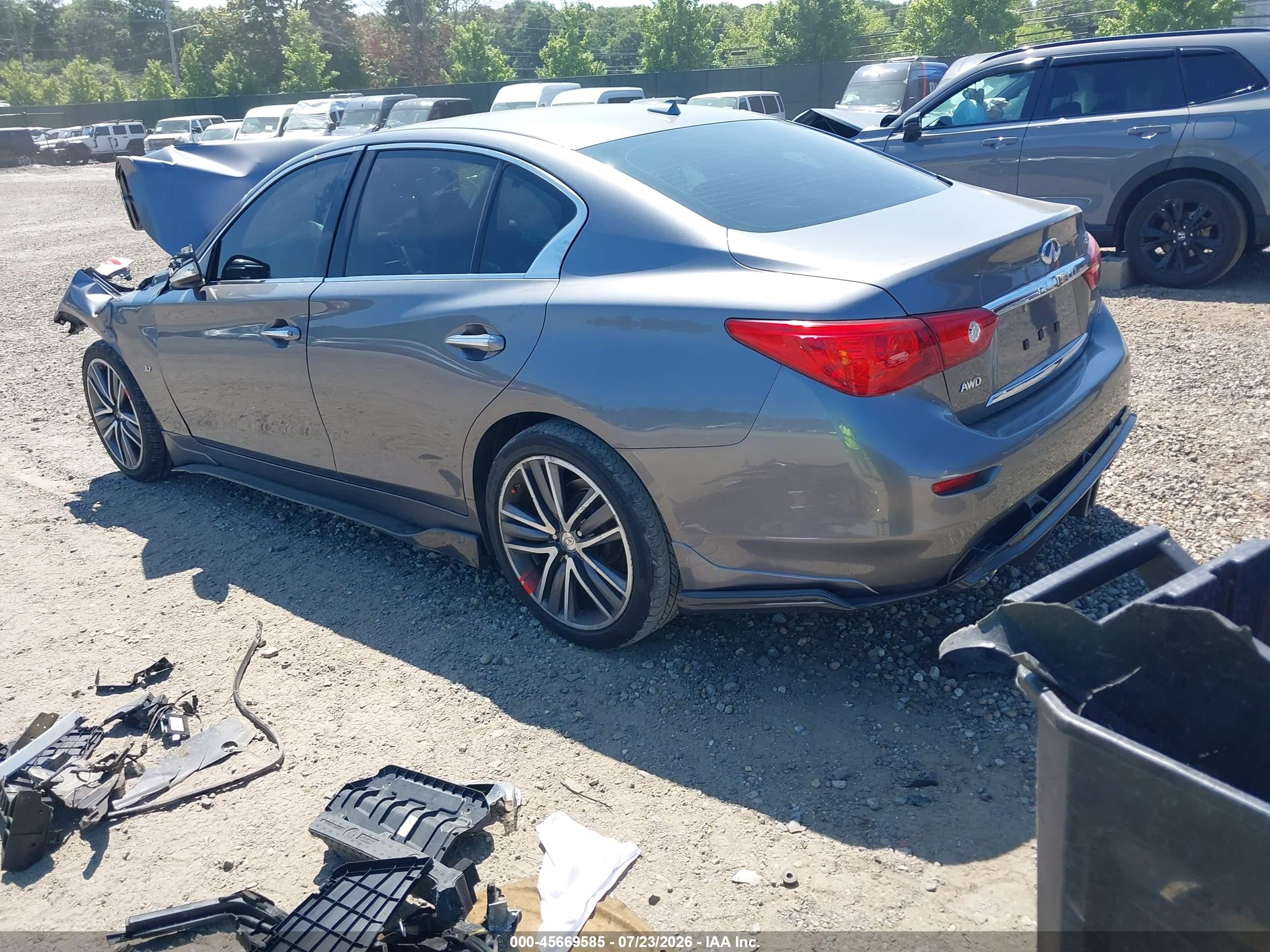 2015 Infiniti Q50 Premium Gray vin: JN1BV7AR7FM401307