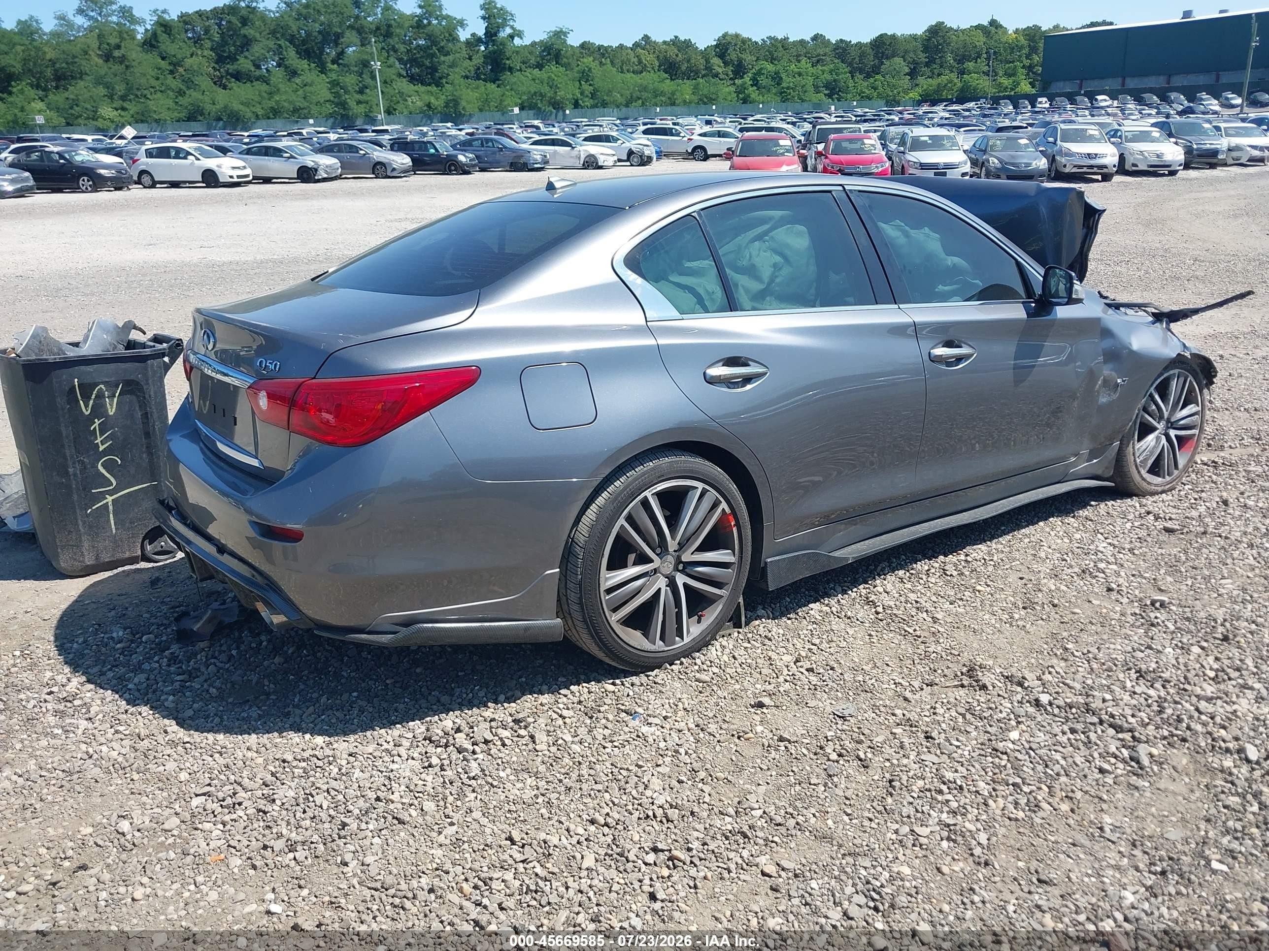 2015 Infiniti Q50 Premium Gray vin: JN1BV7AR7FM401307