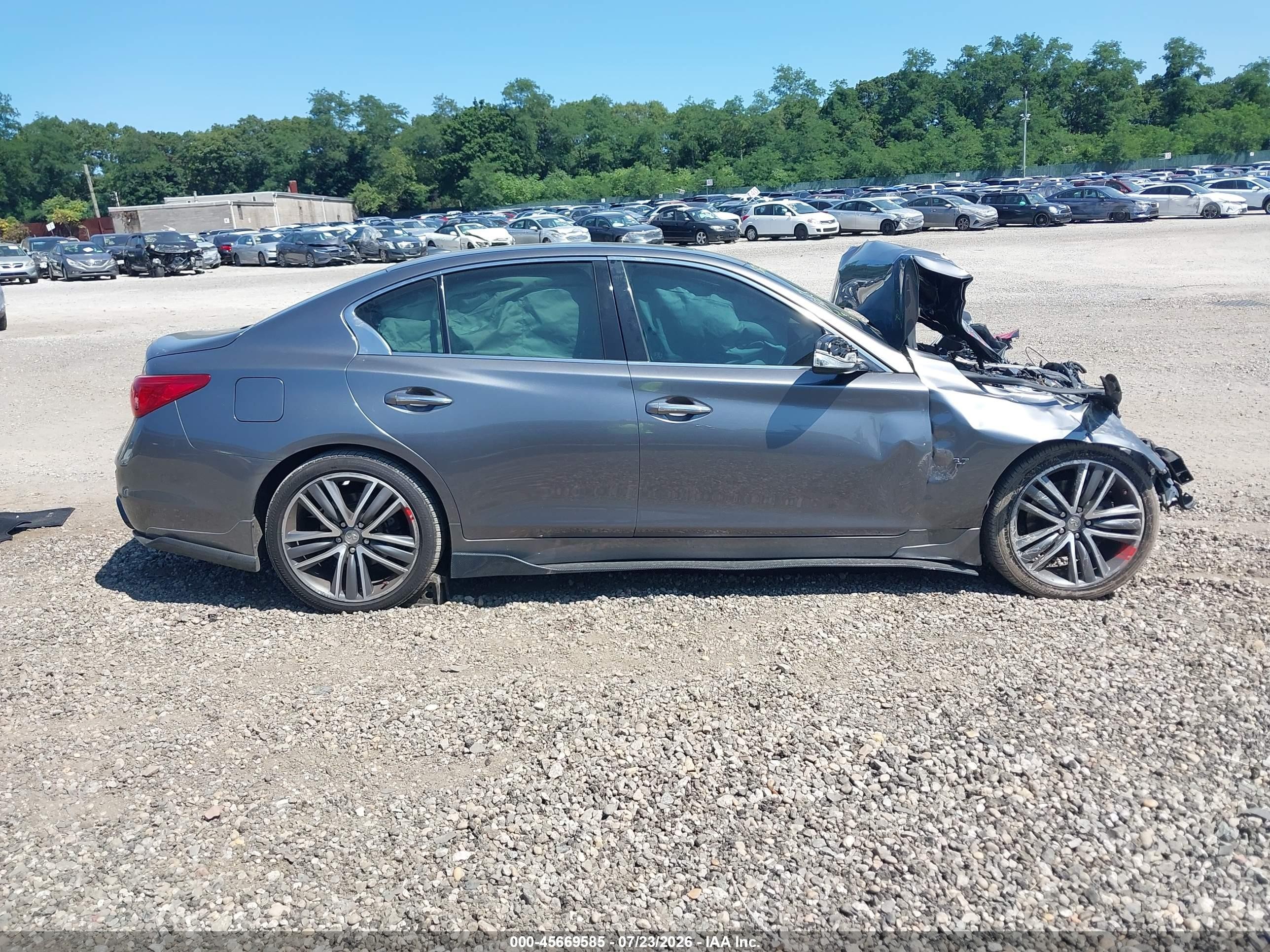 2015 Infiniti Q50 Premium Gray vin: JN1BV7AR7FM401307