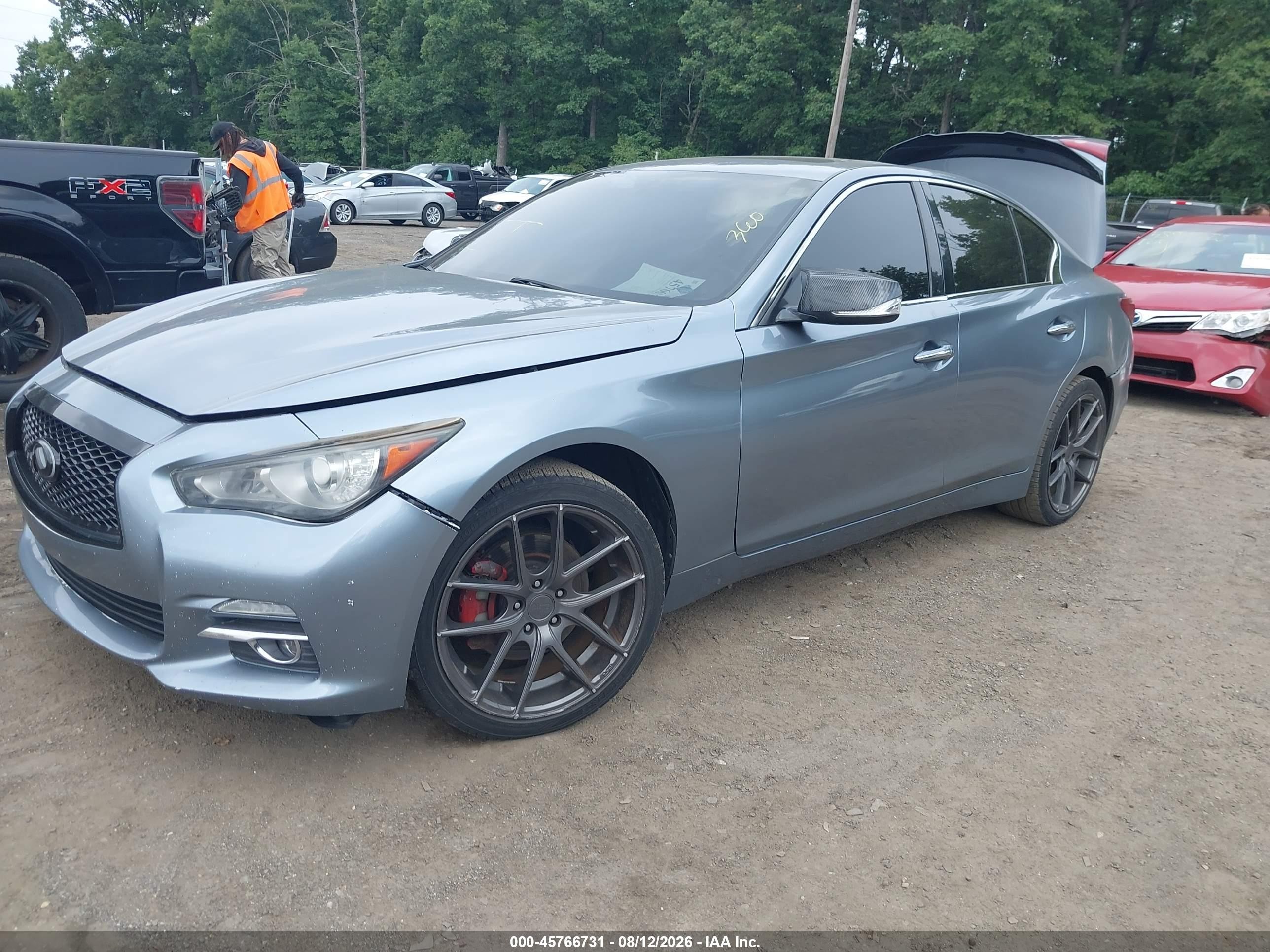2015 Infiniti Q50 Premium Gray vin: JN1BV7AR7FM402358
